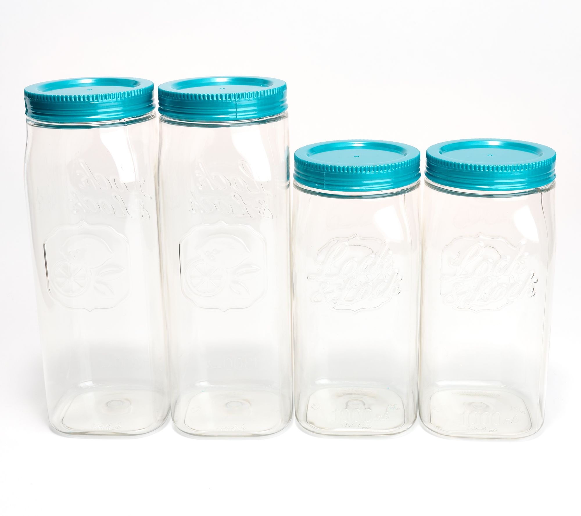 LocknLock 4-Piece Twist Lid Mason Jar Canisters