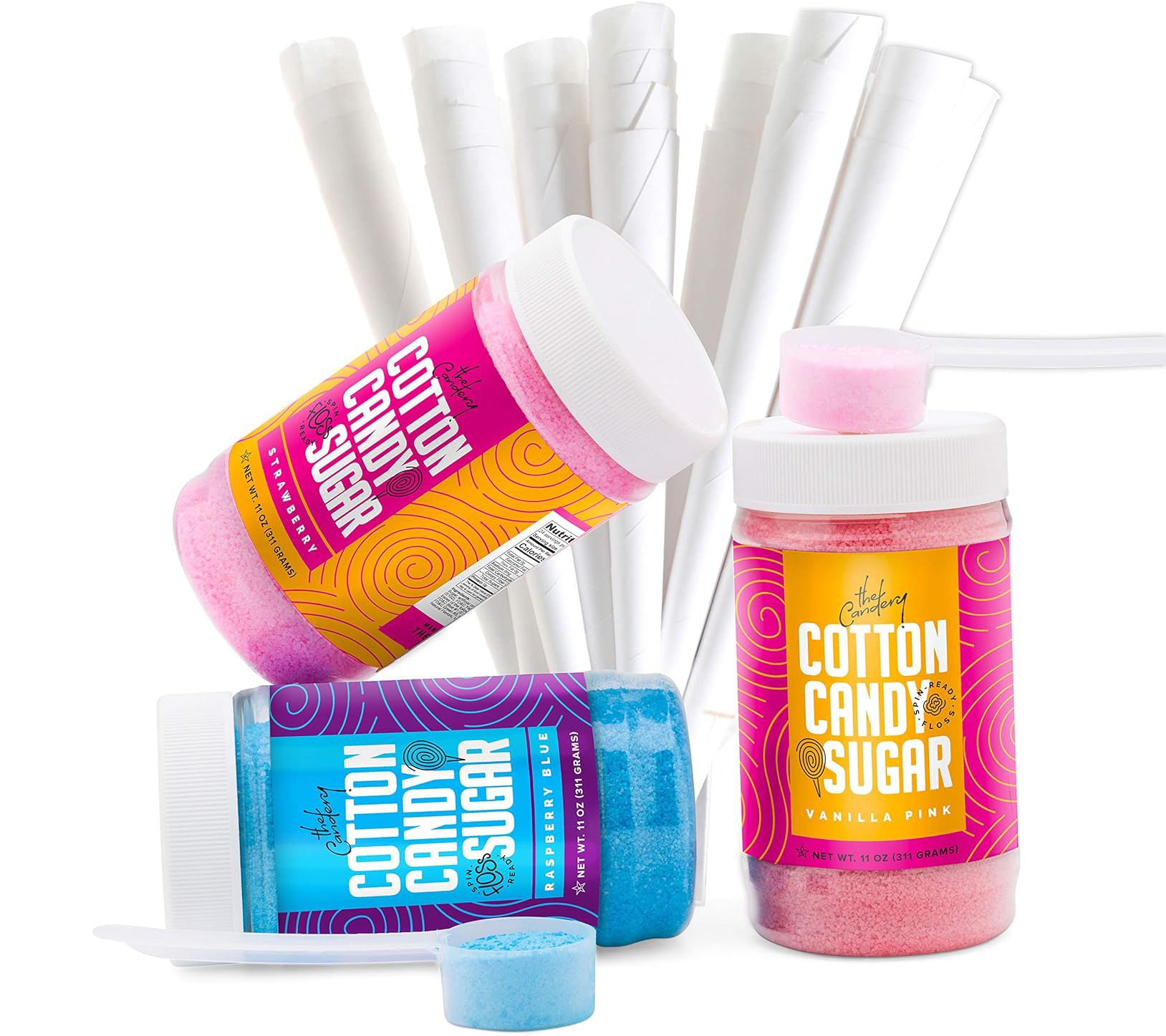 The Candery Cotton Candy Machine and 3 Sugar Floss Bundle - QVC.com