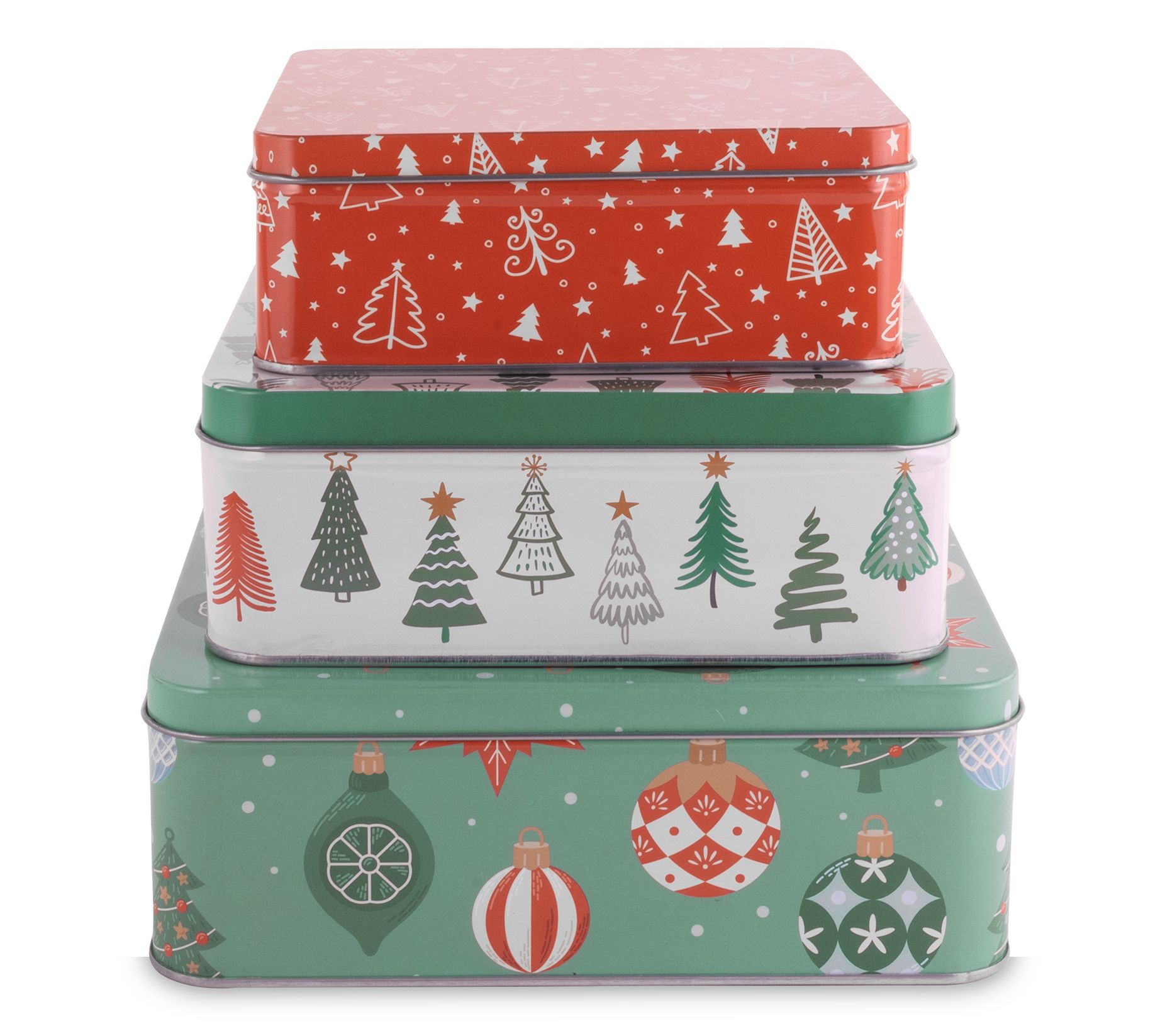 Steel Mill & Co. Set of 3 Square Cookie Tins