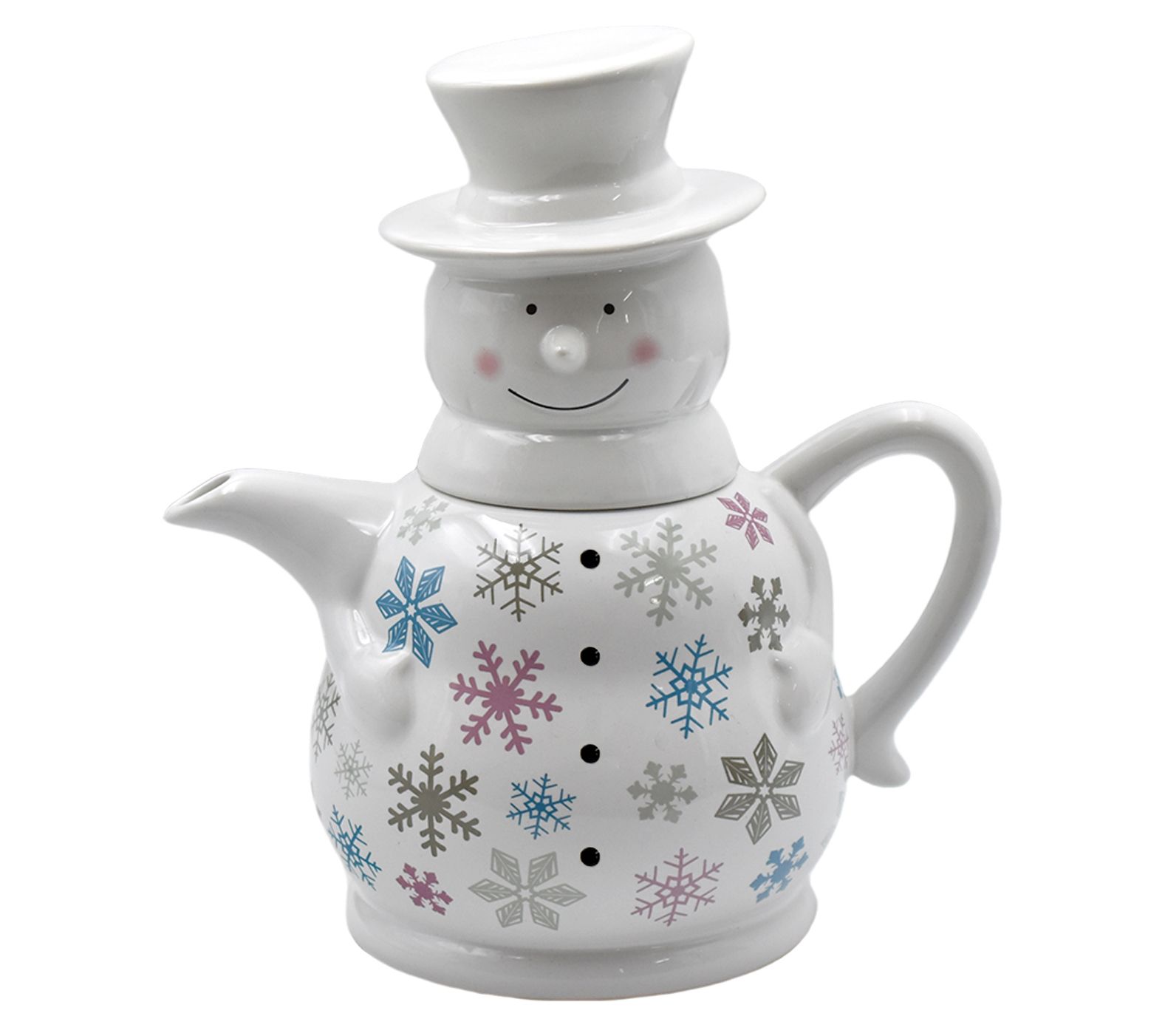 Temp-tations Nostalgic Seasonal 1.75-qt Snowman Teapot