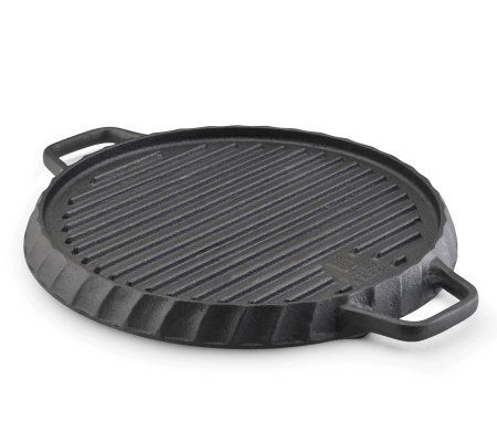 Paula Deen 10 Cast Iron Skillet with Pouring Spouts Swirled Bottom