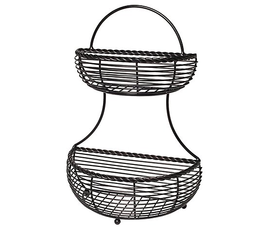 Gourmet Basics by Mikasa Rope Two-Tier Countertop Basket