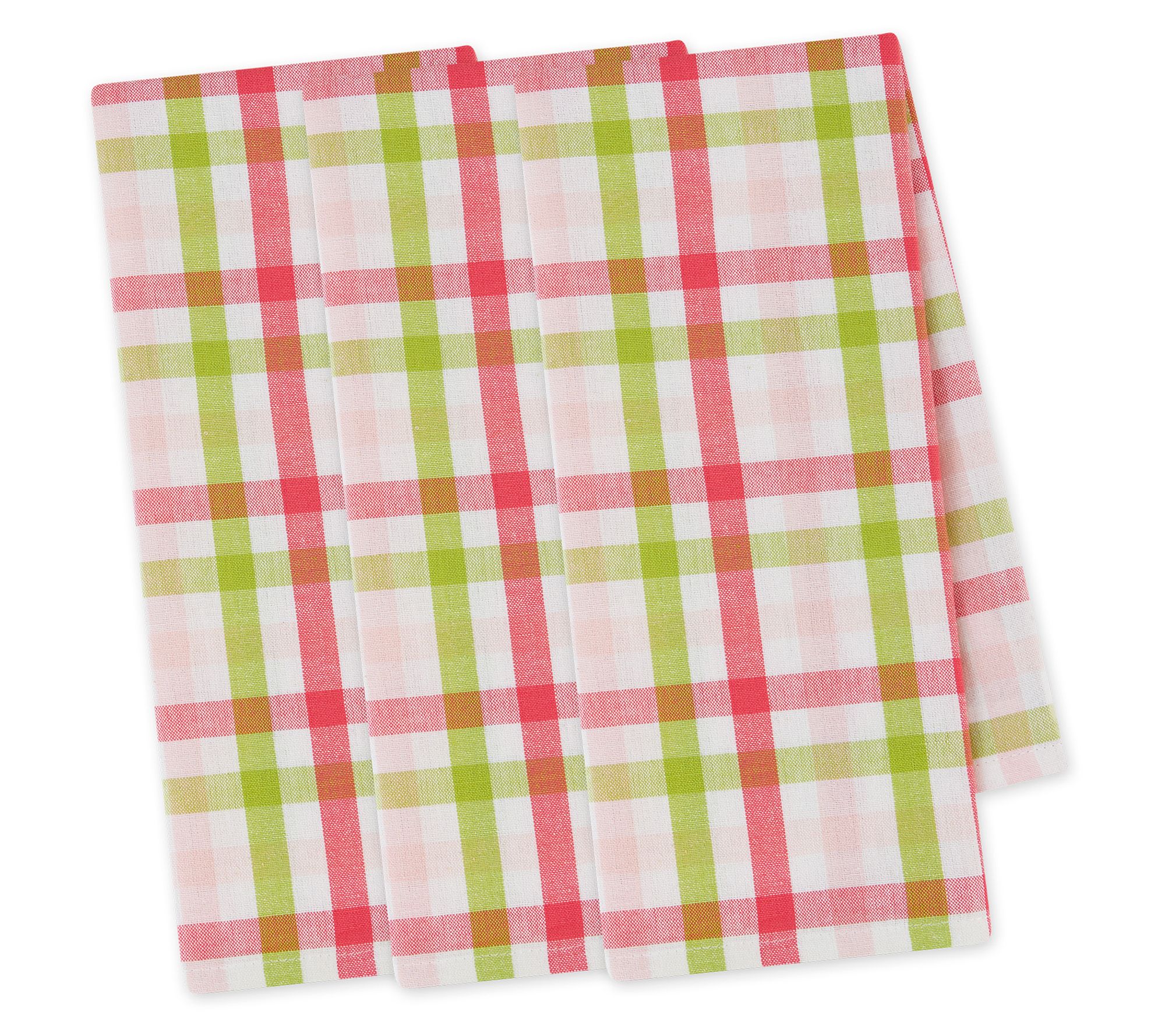 Design Imports Set of 3 Spring Check Kitchen Towels