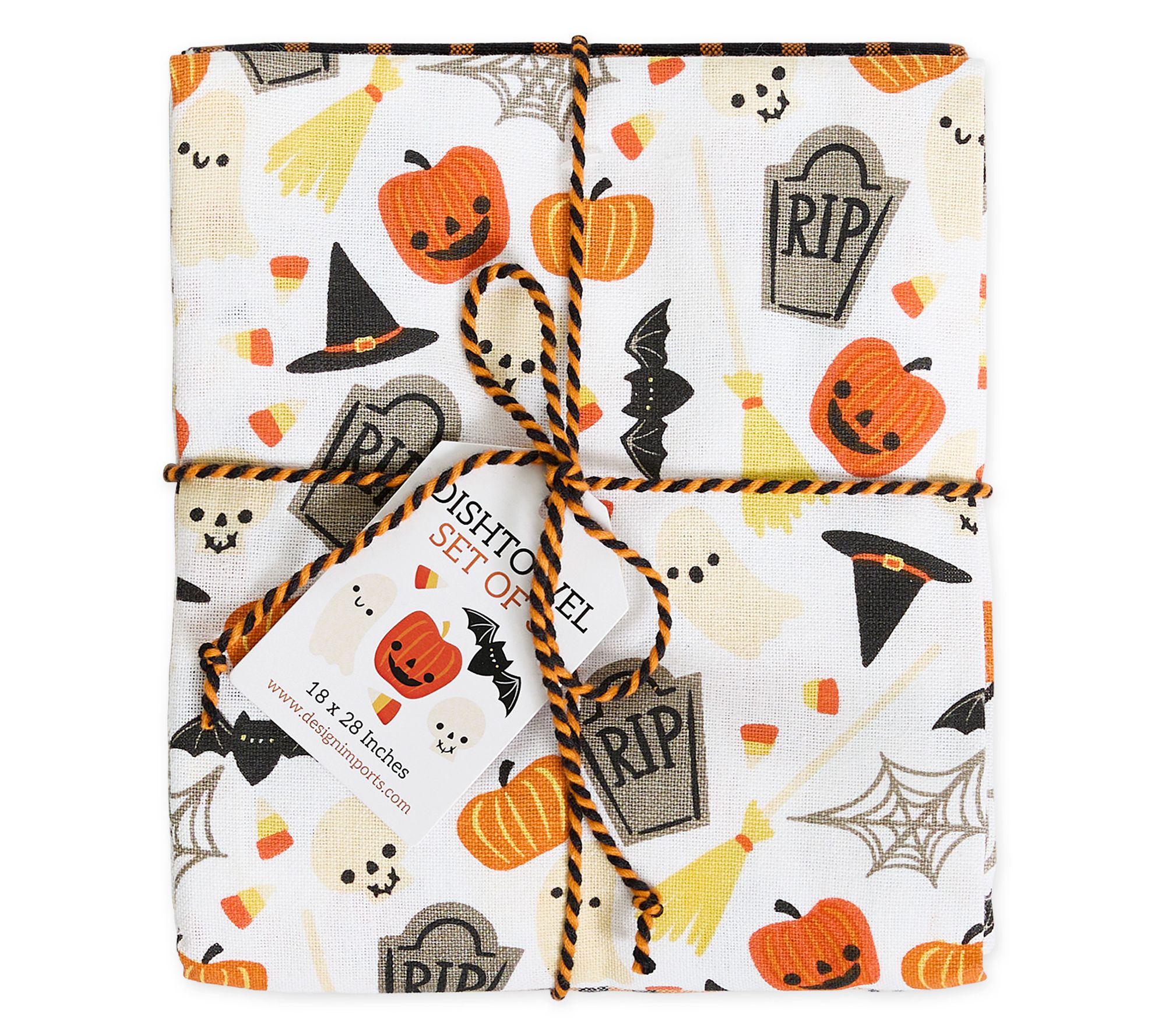 Design Imports Set of 3 Halloween Fun Kitchen Towels