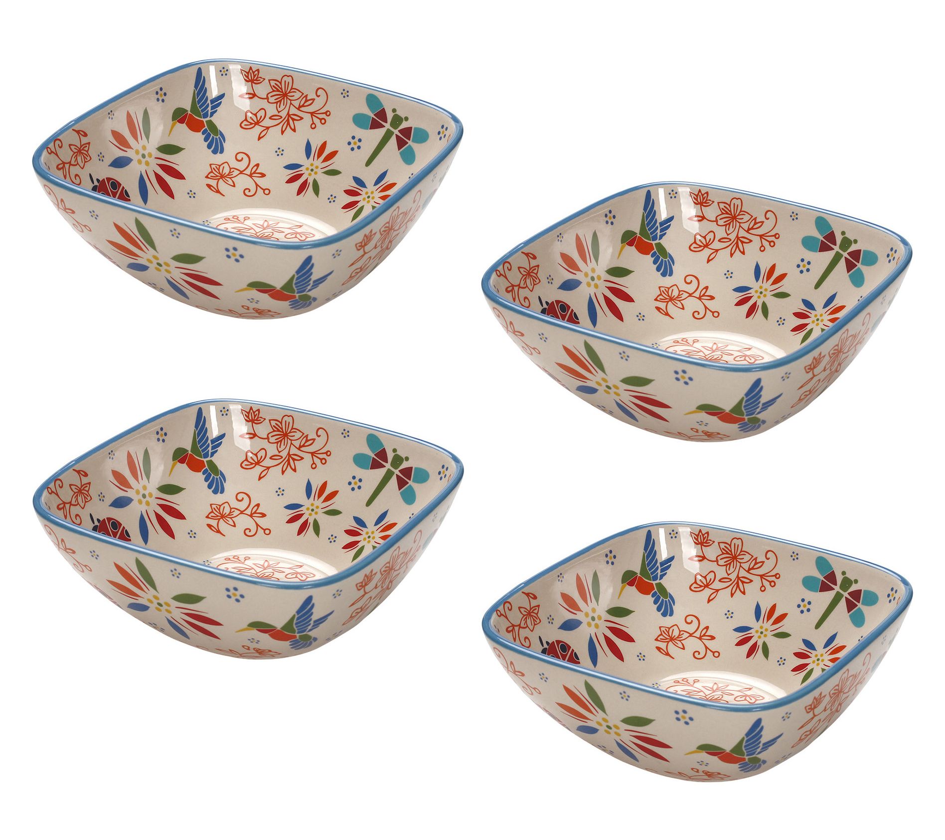 "As Is" Temp-tations Seasonal Set of (4)) 24-oz Cereal Bowls