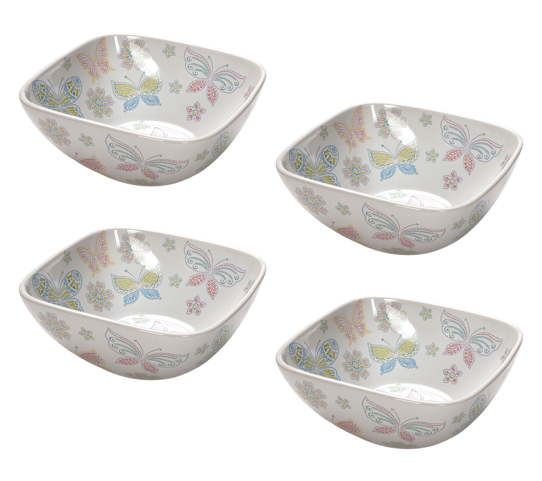 "As Is" Temp-tations Seasonal Set of (4)) 24-oz Cereal Bowls
