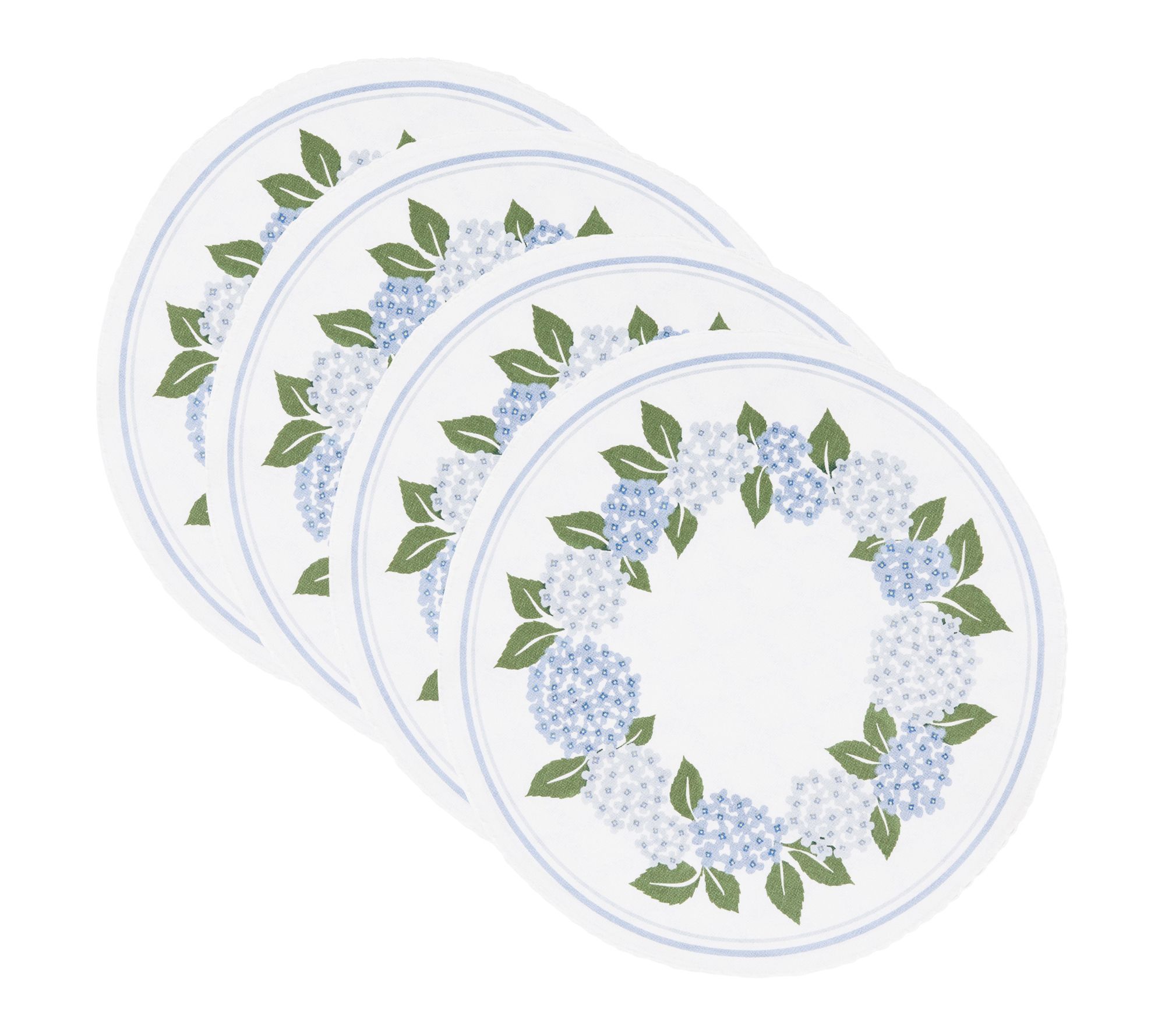 Design Imports Hydrangea Wreath Printed Placemat Set of 4