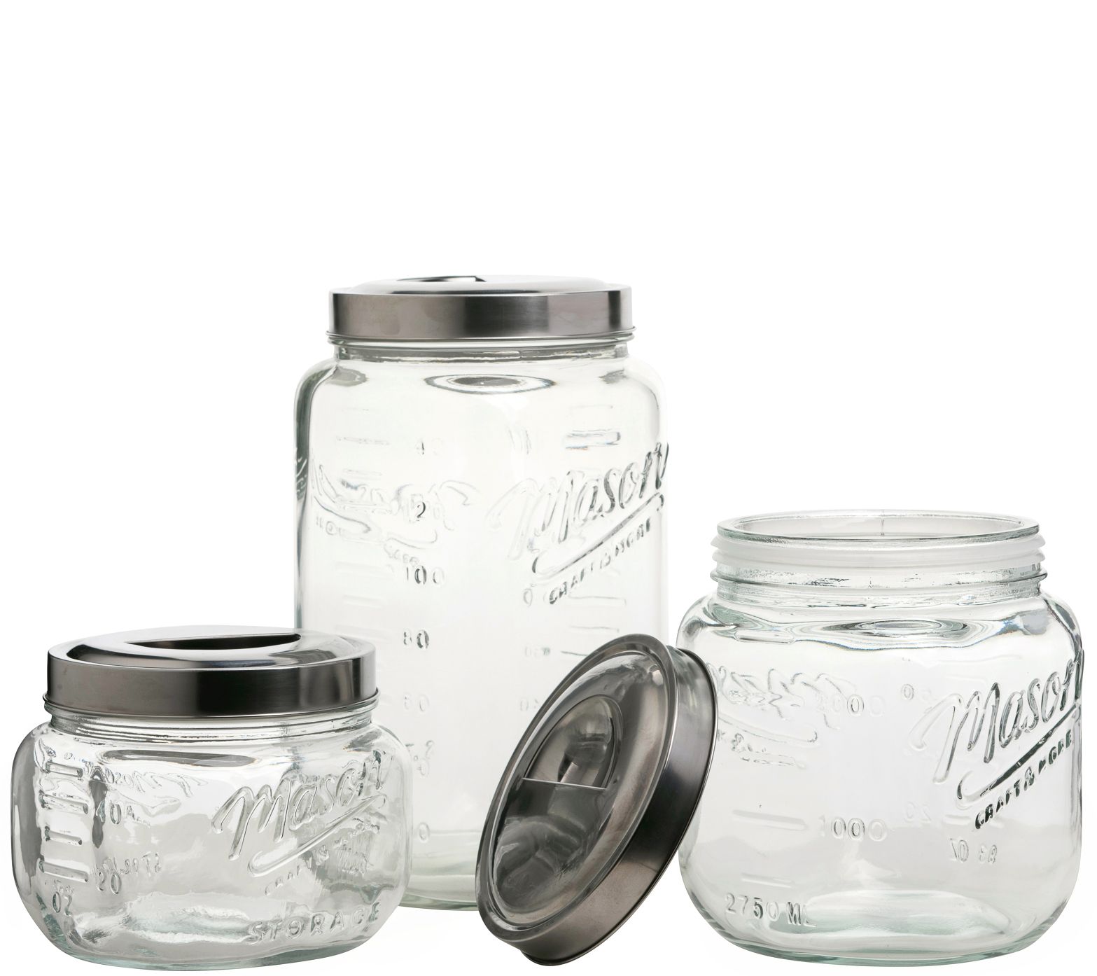 Laurie Gates California Designs Tierra 4 Piece Mini Glass Jar Canister Set