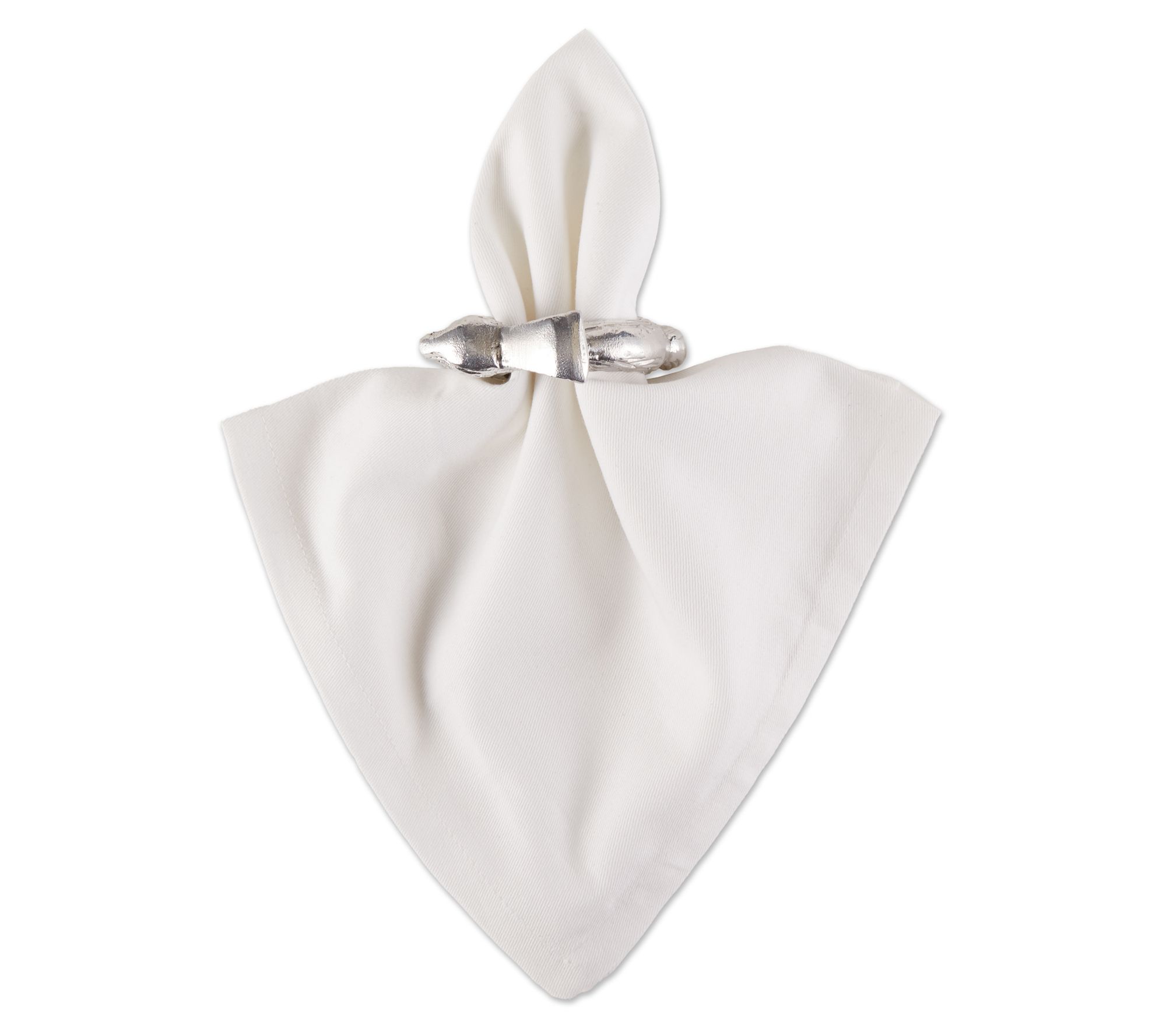 Design Imports Set of 4 Silver Rabbit Napkin Rings