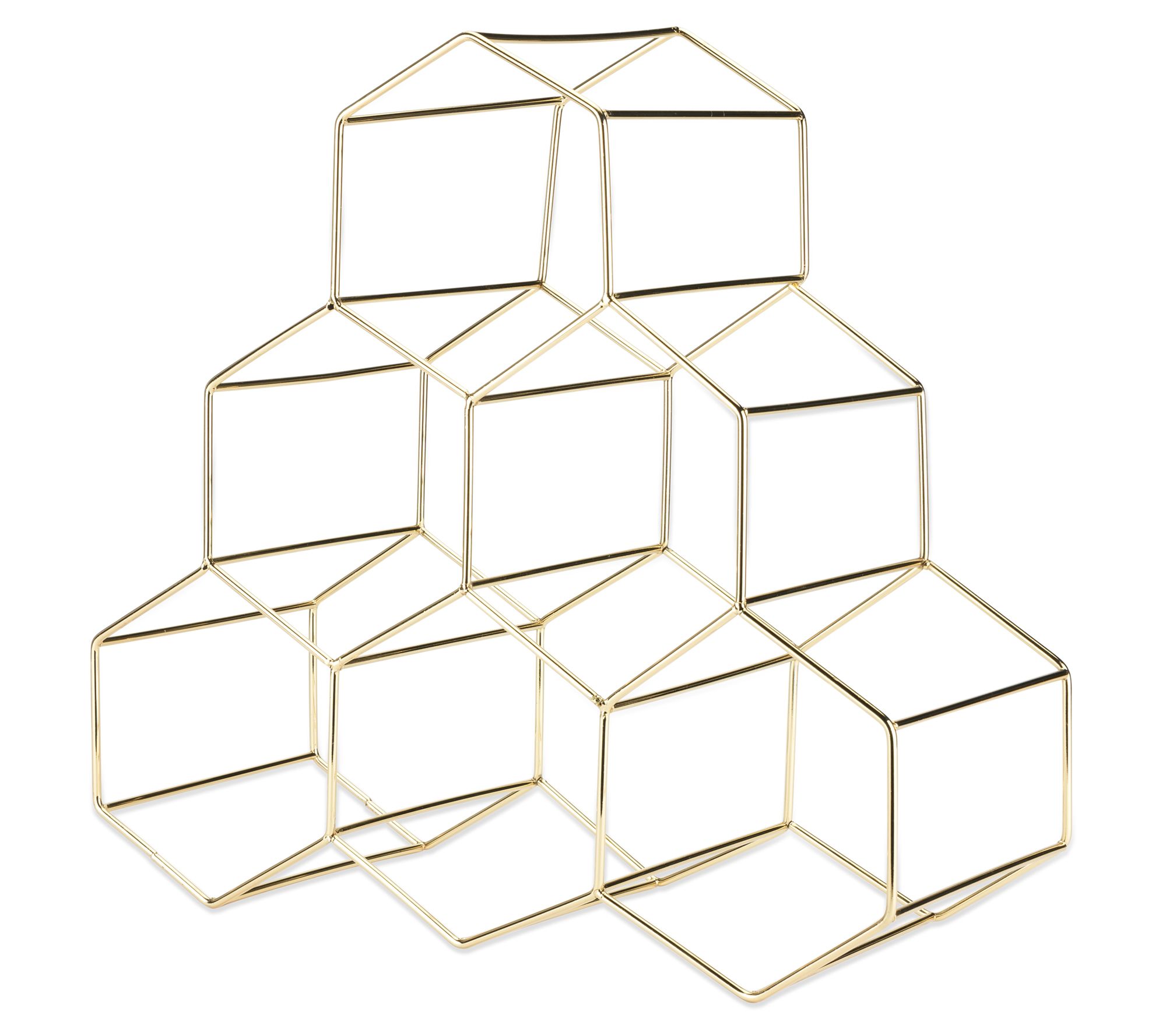 Viski Gold Geo Counter Top Wine Rack