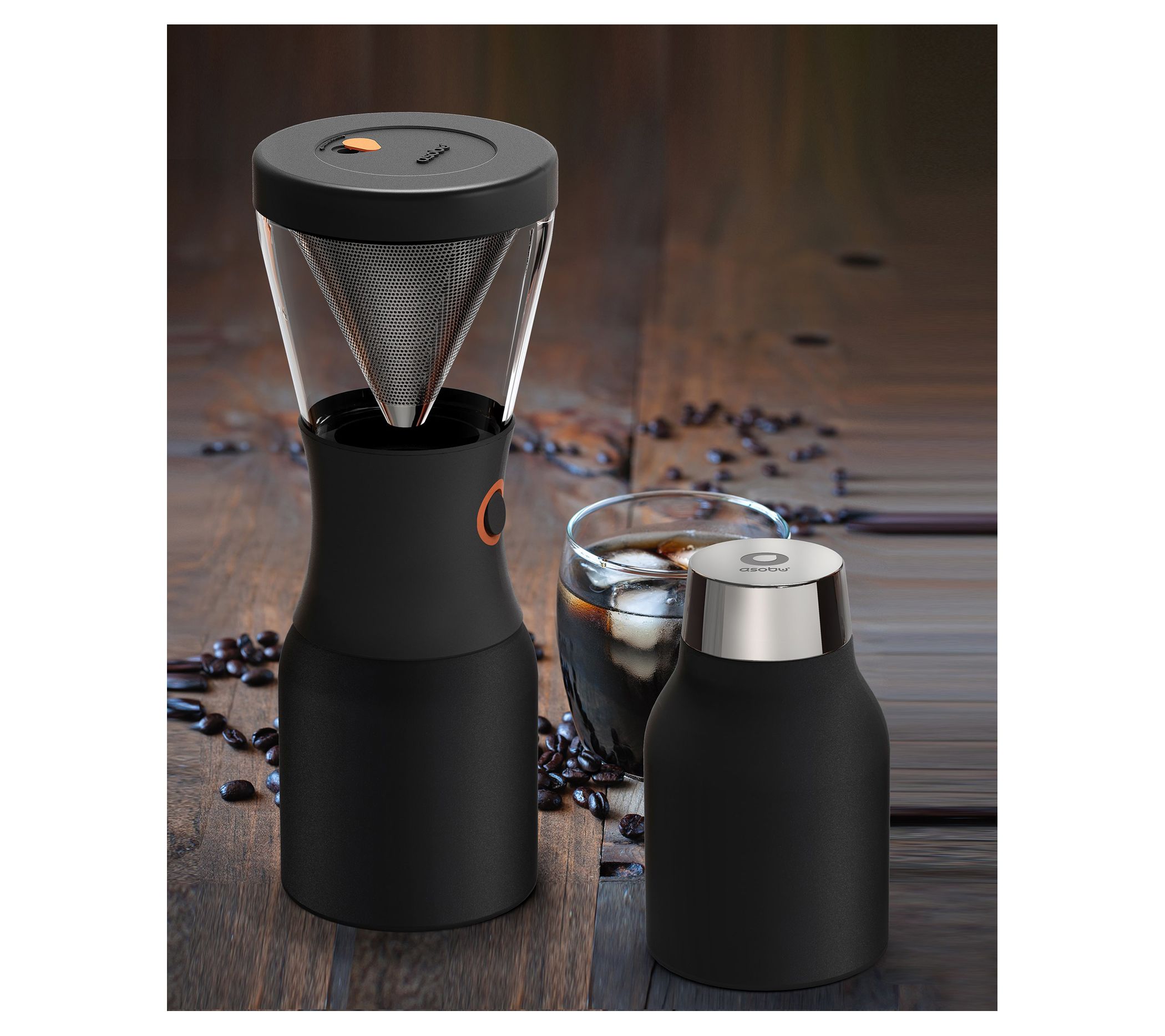 Asobu Coldbrew Portable Cold Brew Coffee Tea Maker Vacuum Insulated Carafe  34 Oz