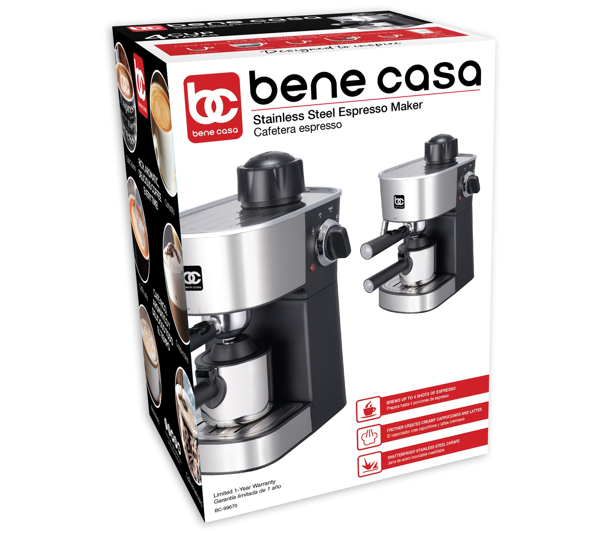 Bene Casa Electric Pressure Cooker, Stainless Steel & White, 4 LT | Small Appliance | CVS