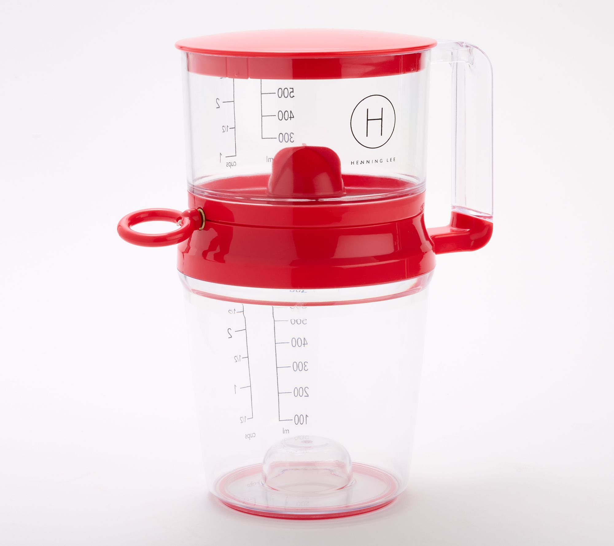 Henning Lee 3-Cup Rapid Pull Sifter w/ Swing Lid & Measuring Cup 