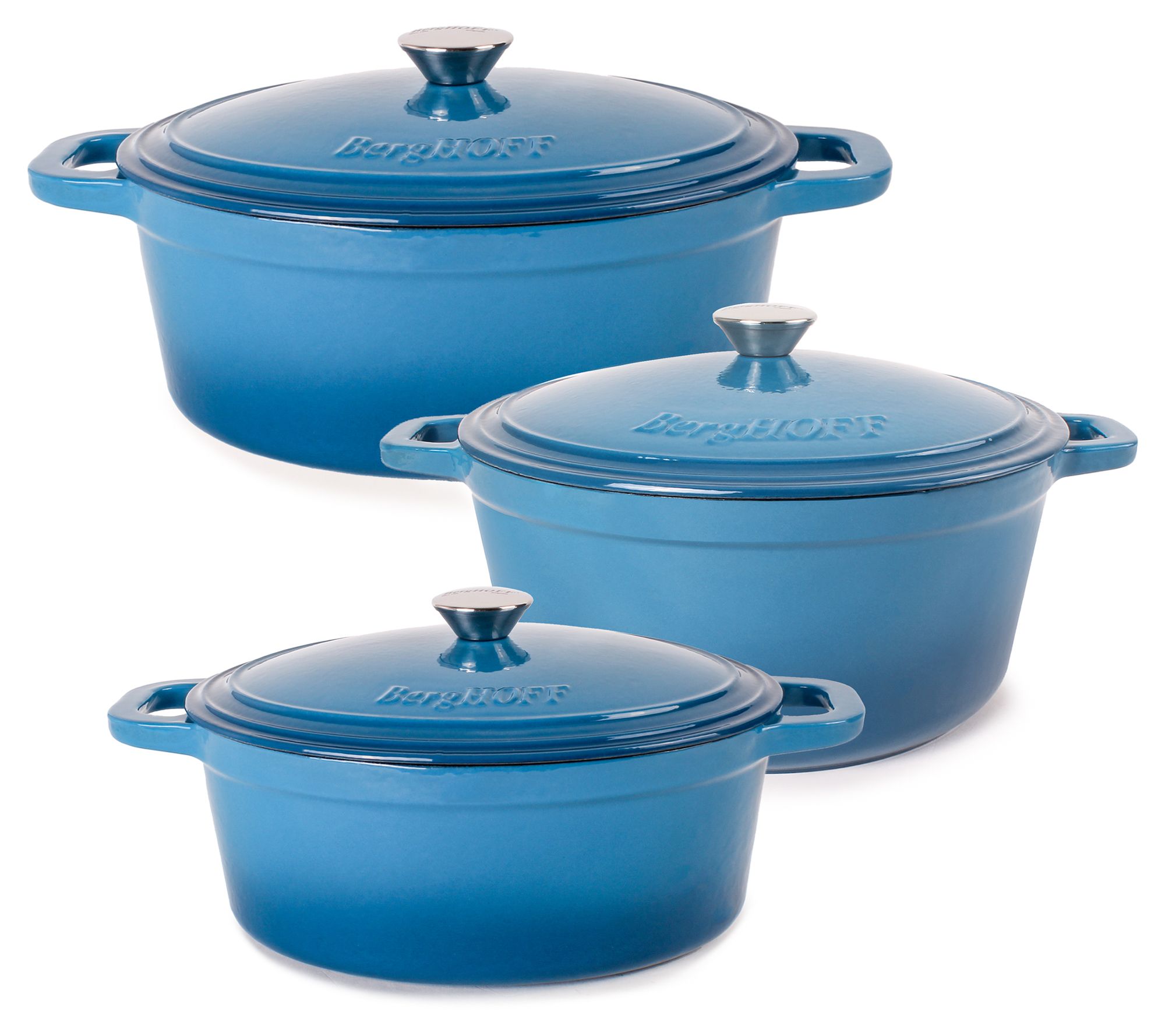 BergHOFF Neo 6pc Cast Iron Dutch Oven CookwareSet with Lids