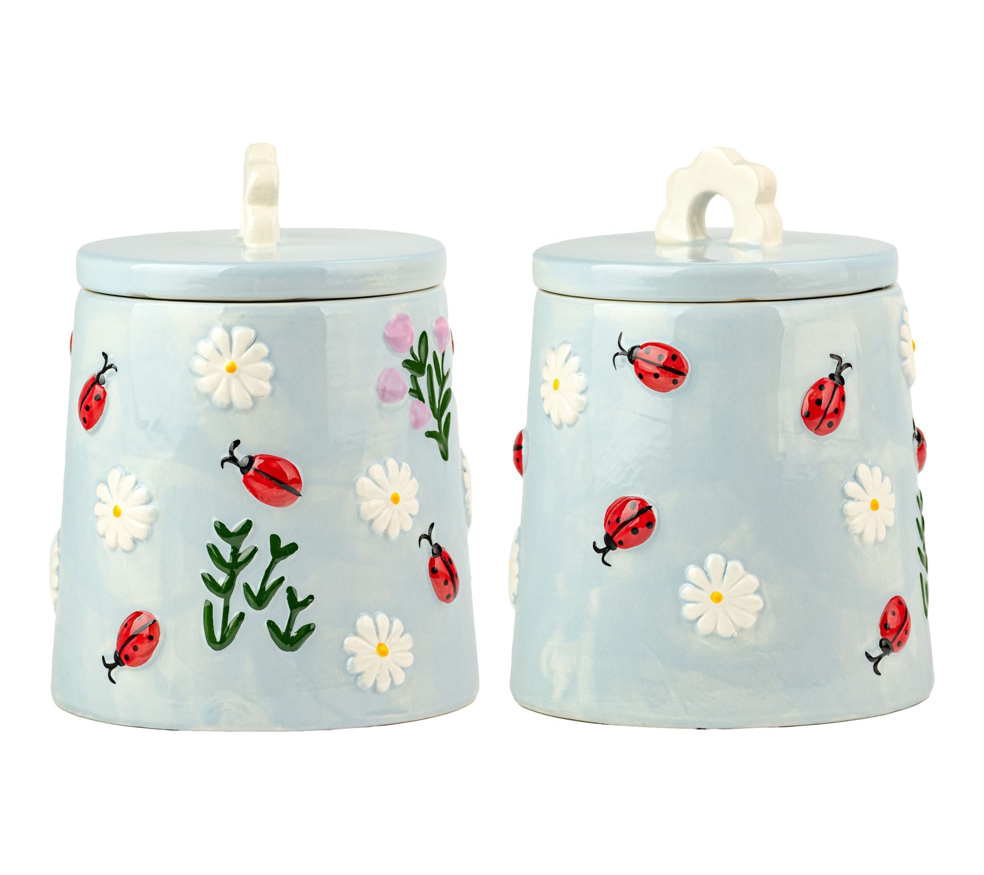 10 Strawberry Street Set of 2 Flower Canisters