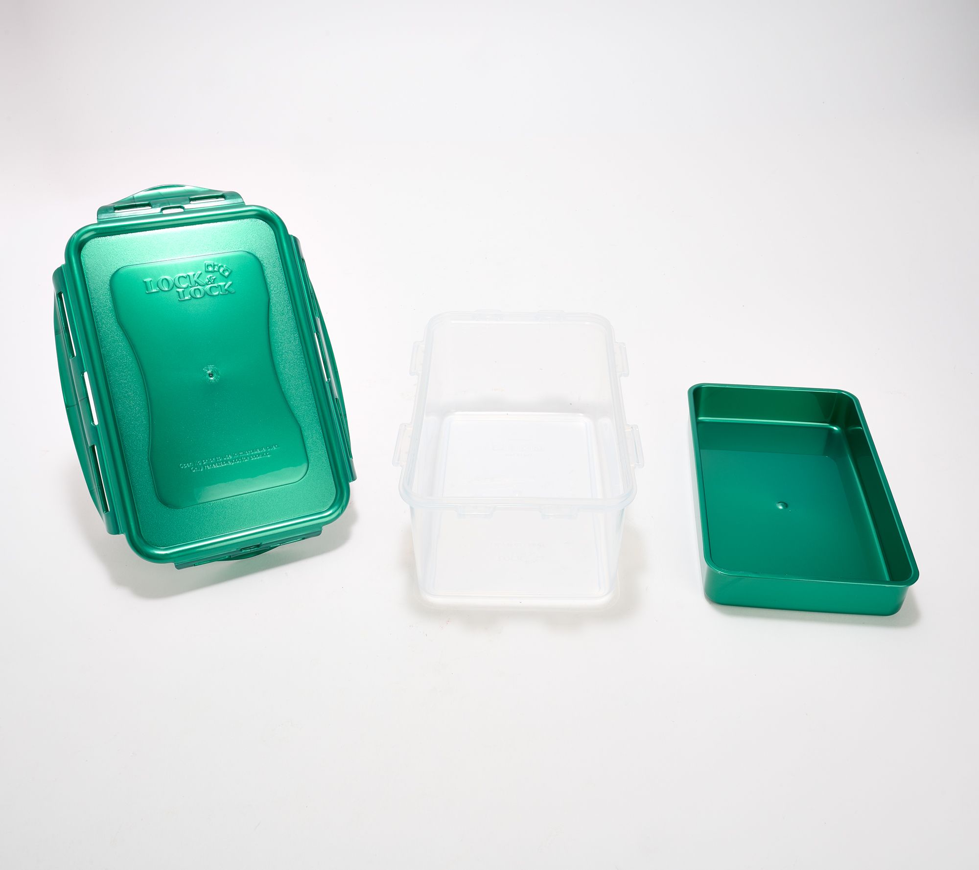 LocknLock Set of 4 Rectangles w/ Removeable Divided Inserts - QVC.com