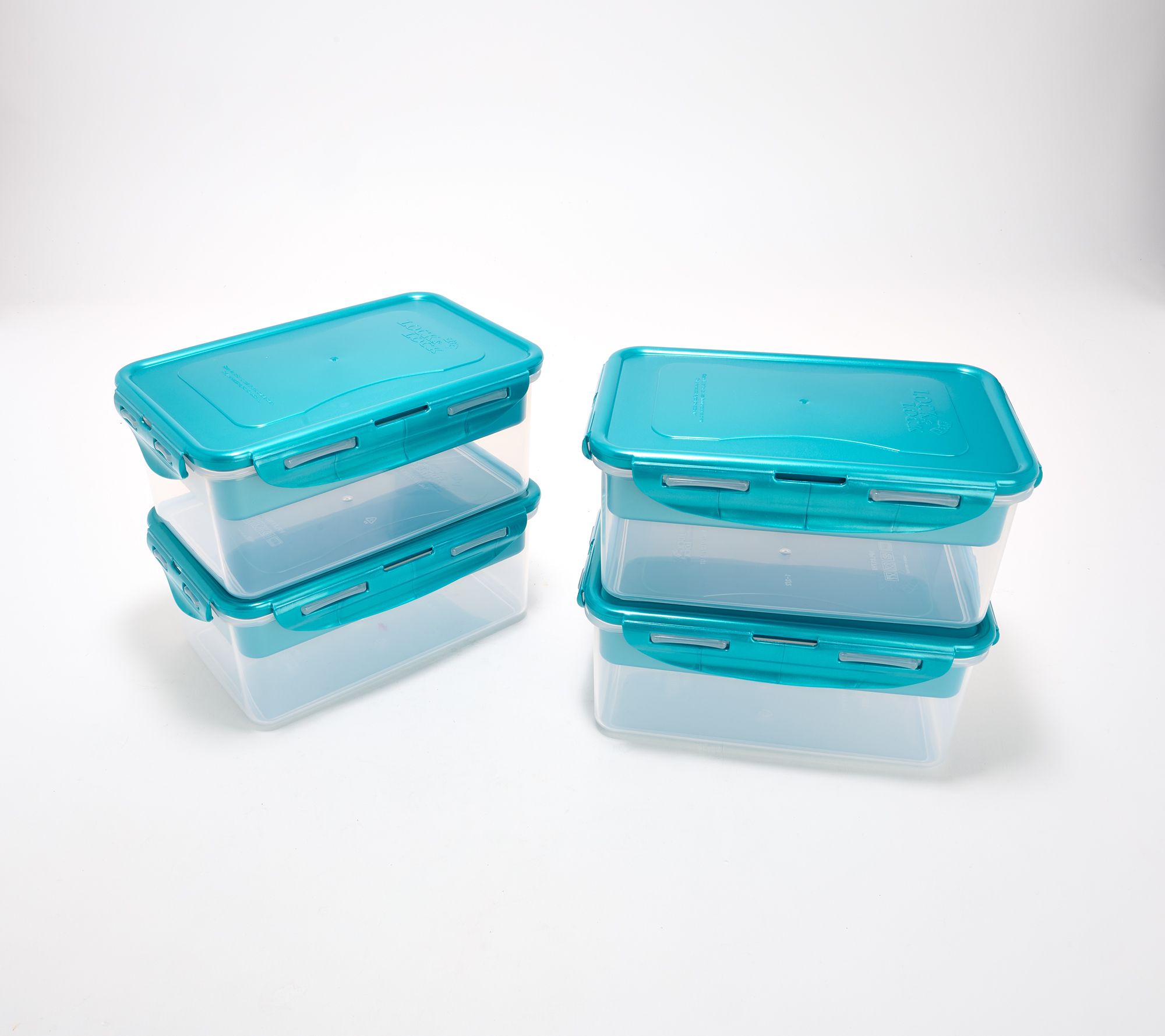 LocknLock Set of 4 Rectangles w/ Removeable Divided Inserts