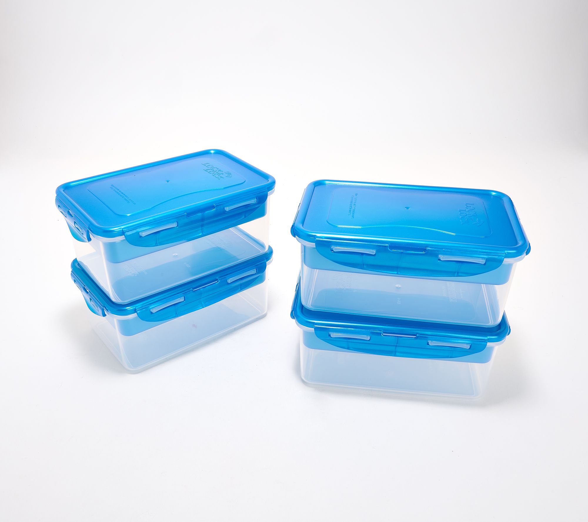 LocknLock Set of 4 Rectangles w/ Removeable Divided Inserts