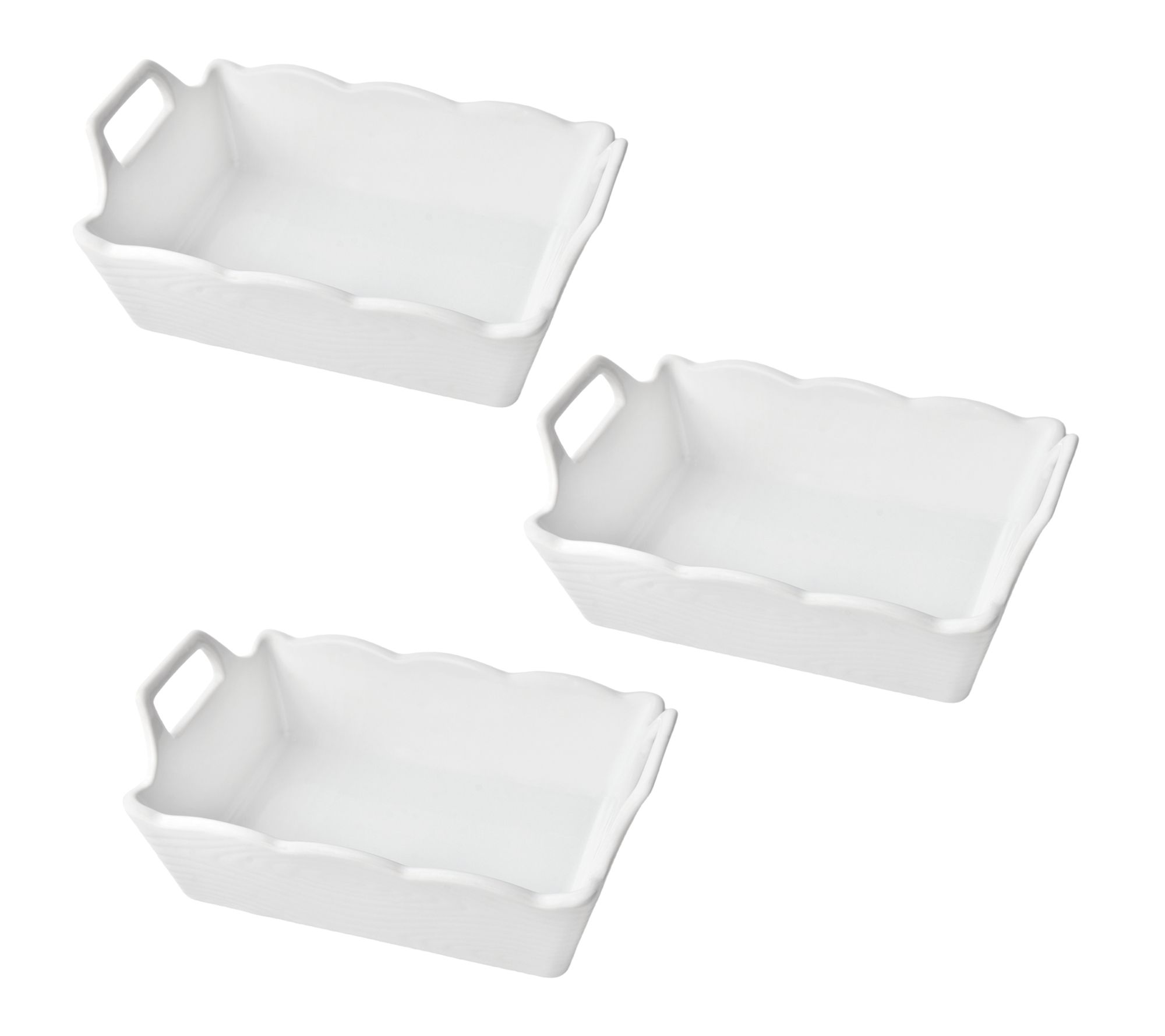 Temp-tations Set of (3) Rectangular Nesting Mini Bakers