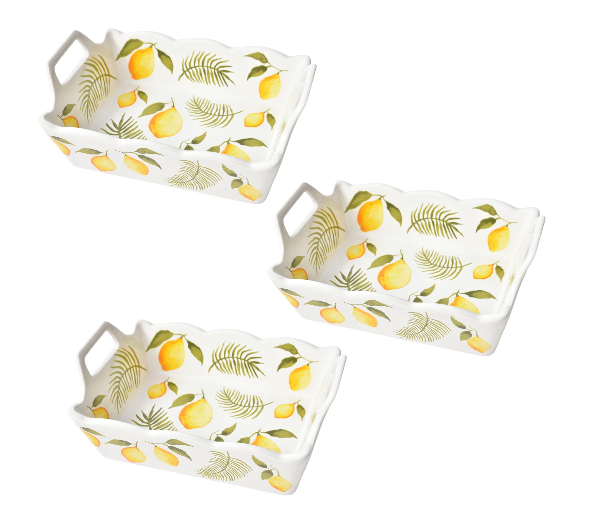 Temp-tations Set of (3) Rectangular Nesting Mini Bakers