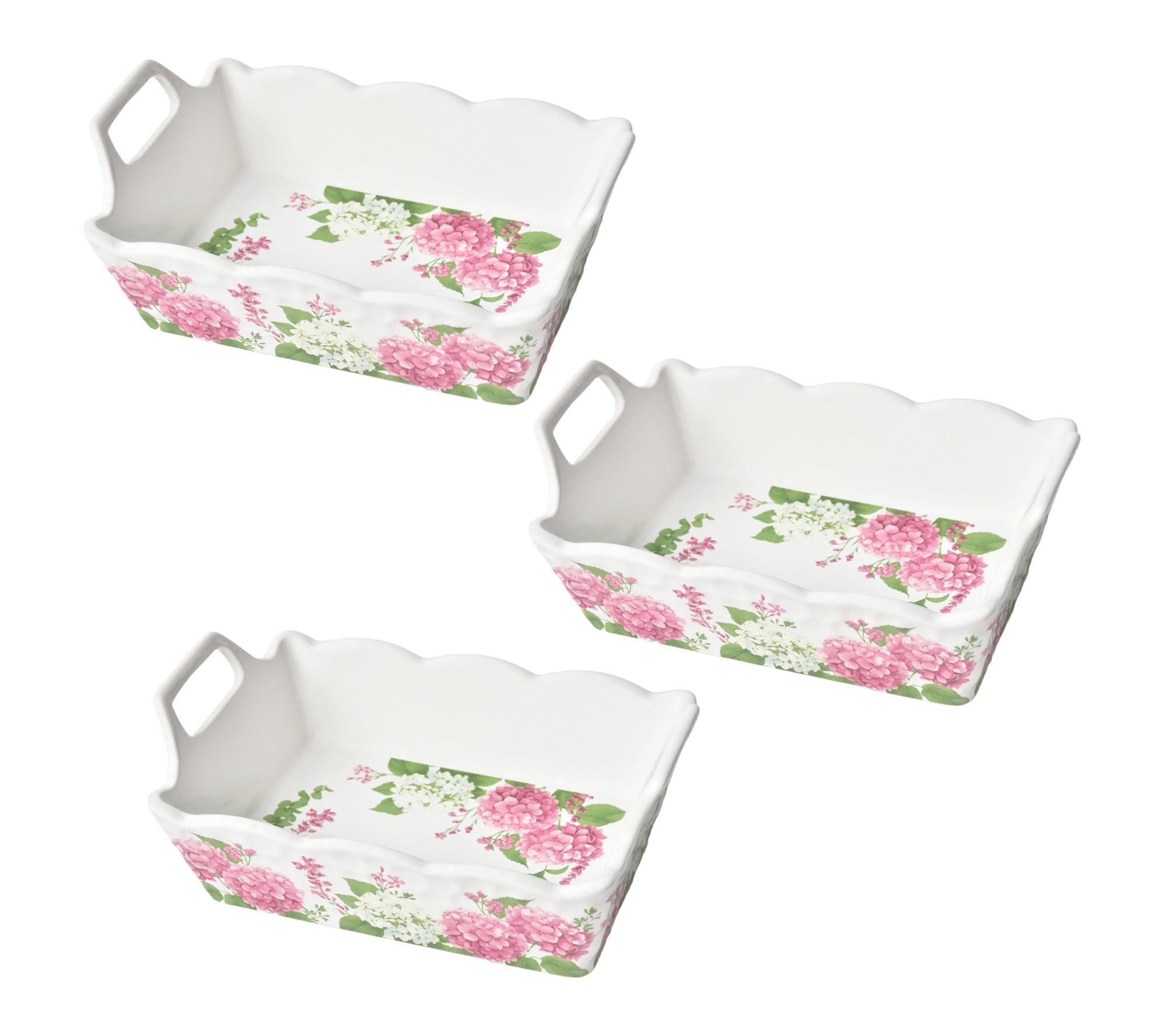 Temp-tations Set of (3) Rectangular Nesting Mini Bakers