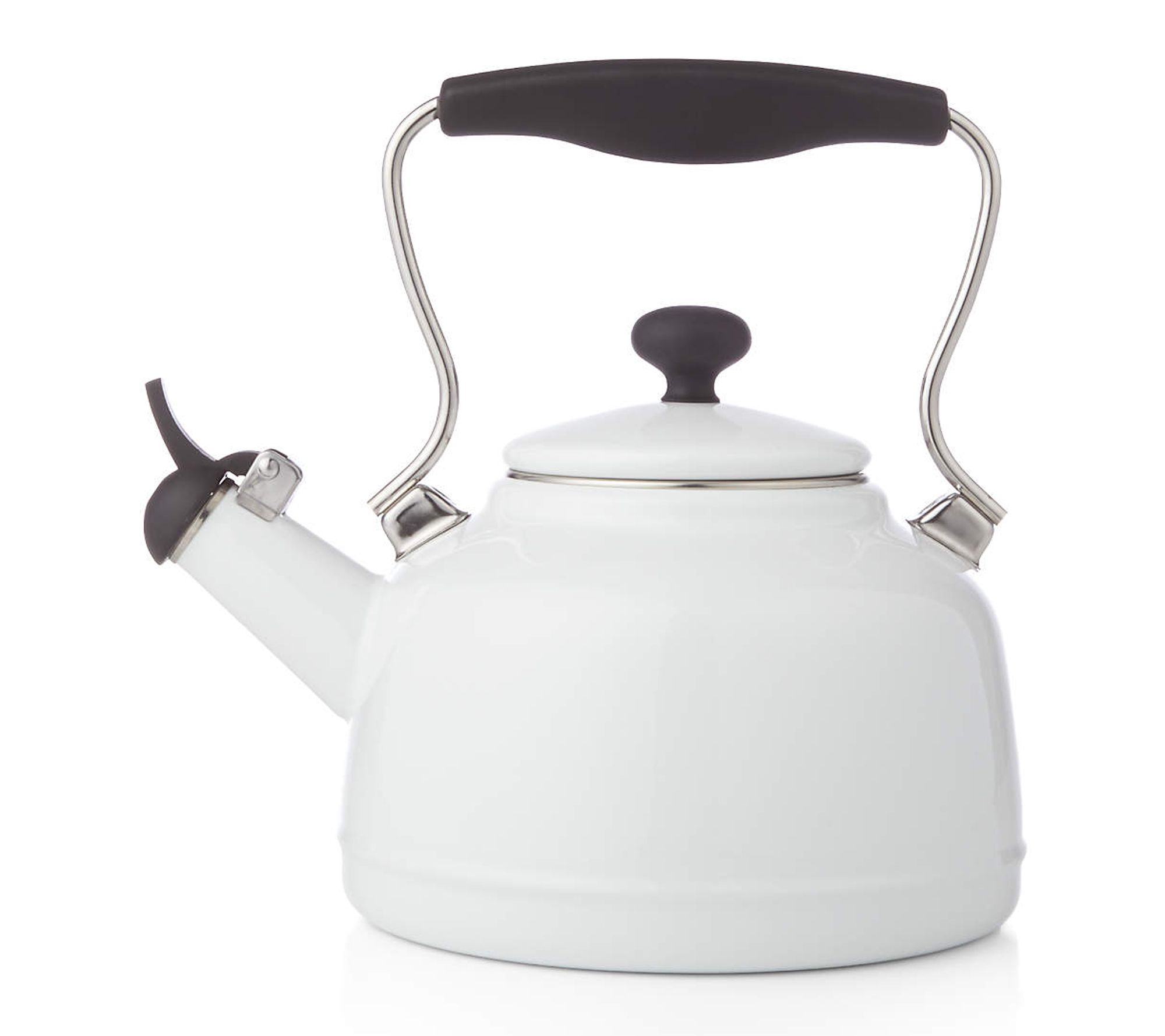 Chantal 1.7 qt. Enamel-on-Steel Vintage Teakettle - White