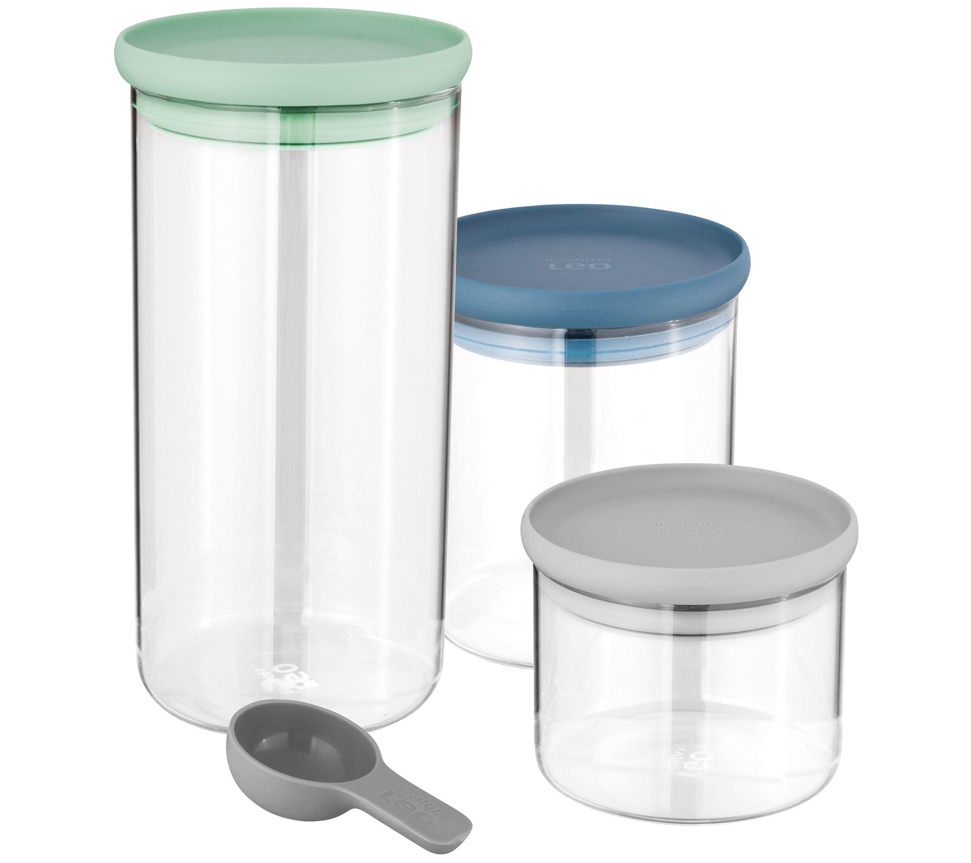 Berghoff Leo 3pc Glass Container Set, Airtight Lids : Target