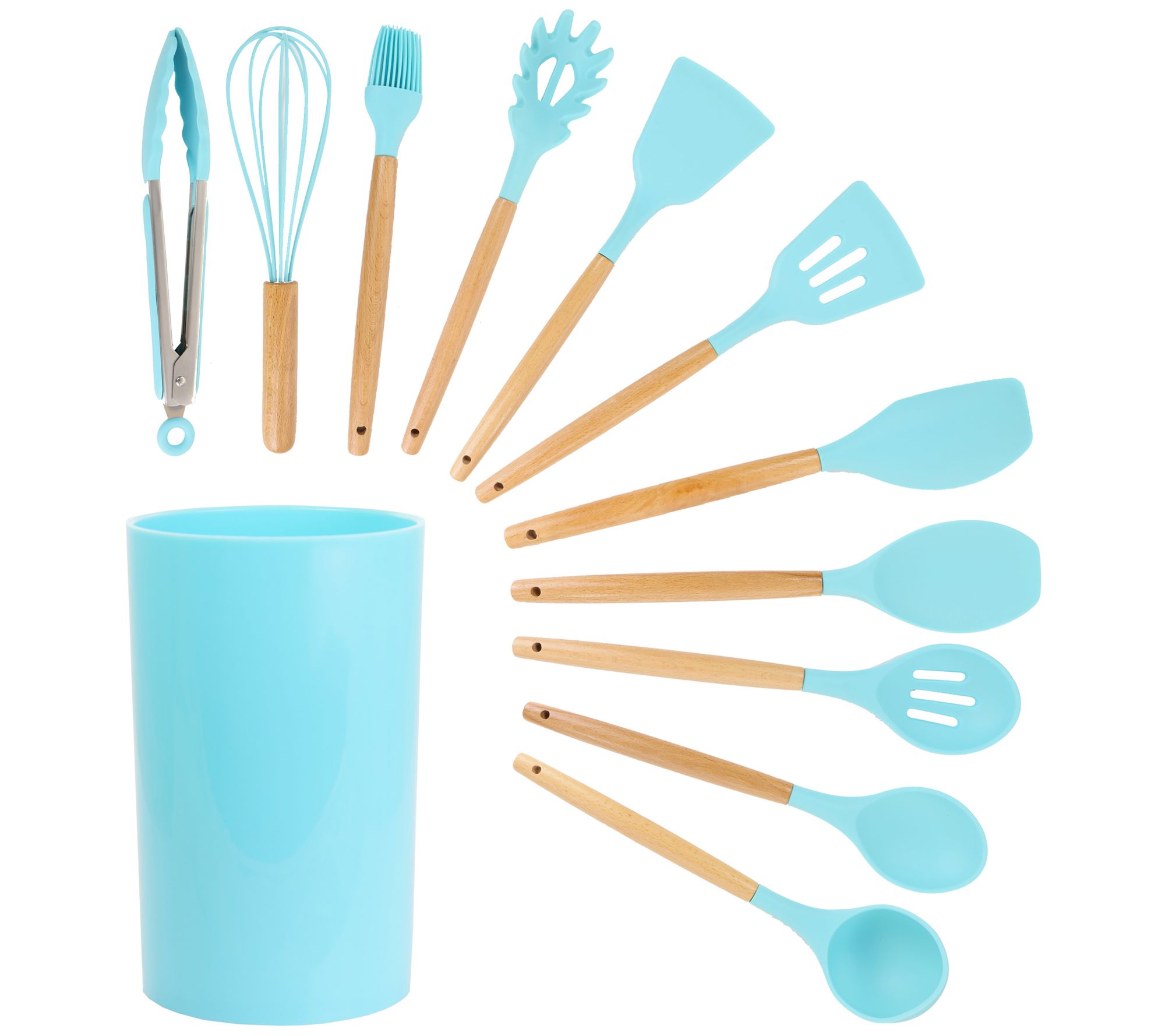 MegaChef 12 Piece Silicone & Wood Utensil Set