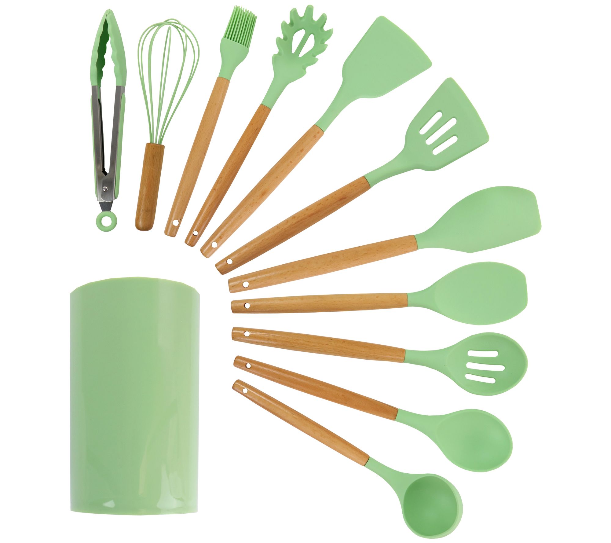 MegaChef 12 Piece Silicone & Wood Utensil Set