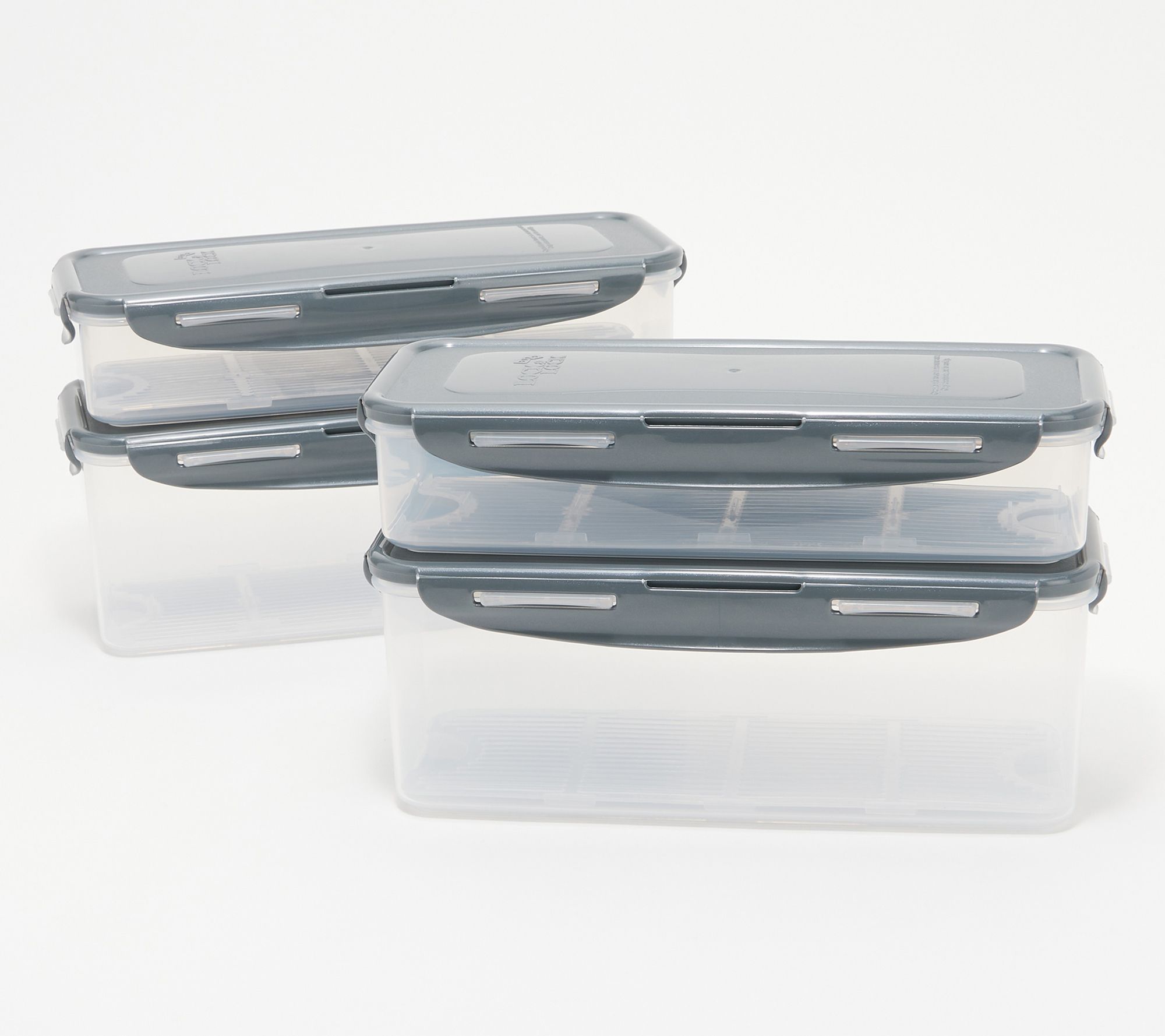 LocknLock Set of 4 Vented Glass Squares - QVC.com