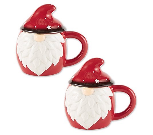 Design Imports Set of 2 Gnome Christmas CeramicMug Set