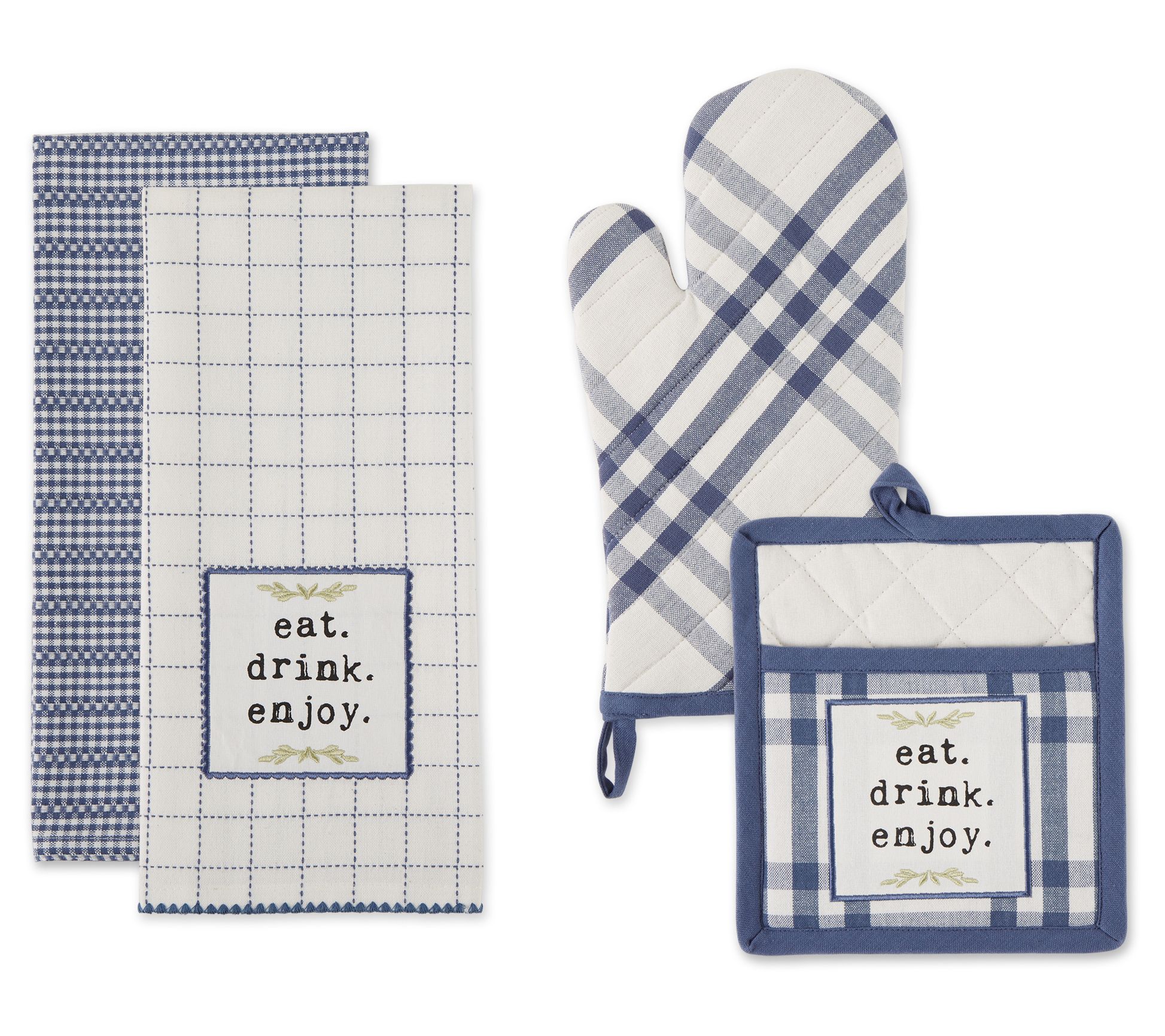 Design Imports Farmhouse Potholder & Kitchen Towel Set