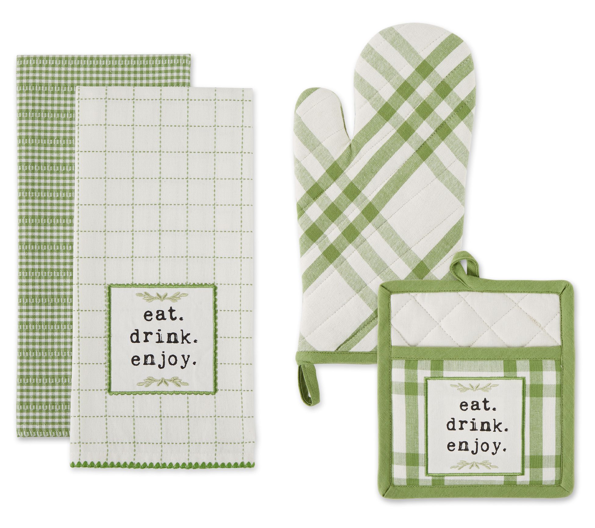 Design Imports Farmhouse Potholder & Kitchen Towel Set