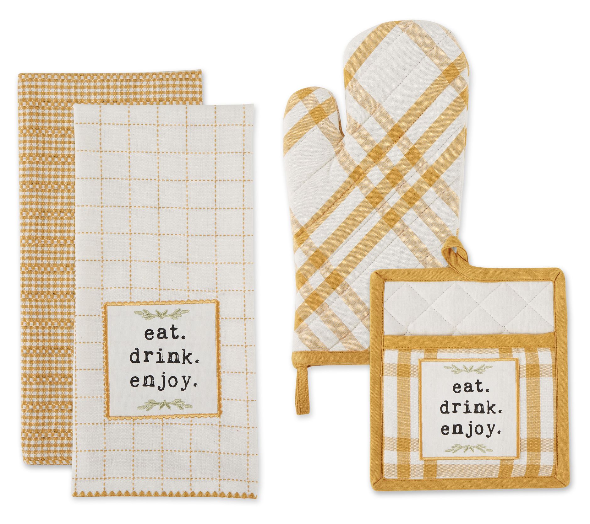 Design Imports Farmhouse Potholder & Kitchen Towel Set