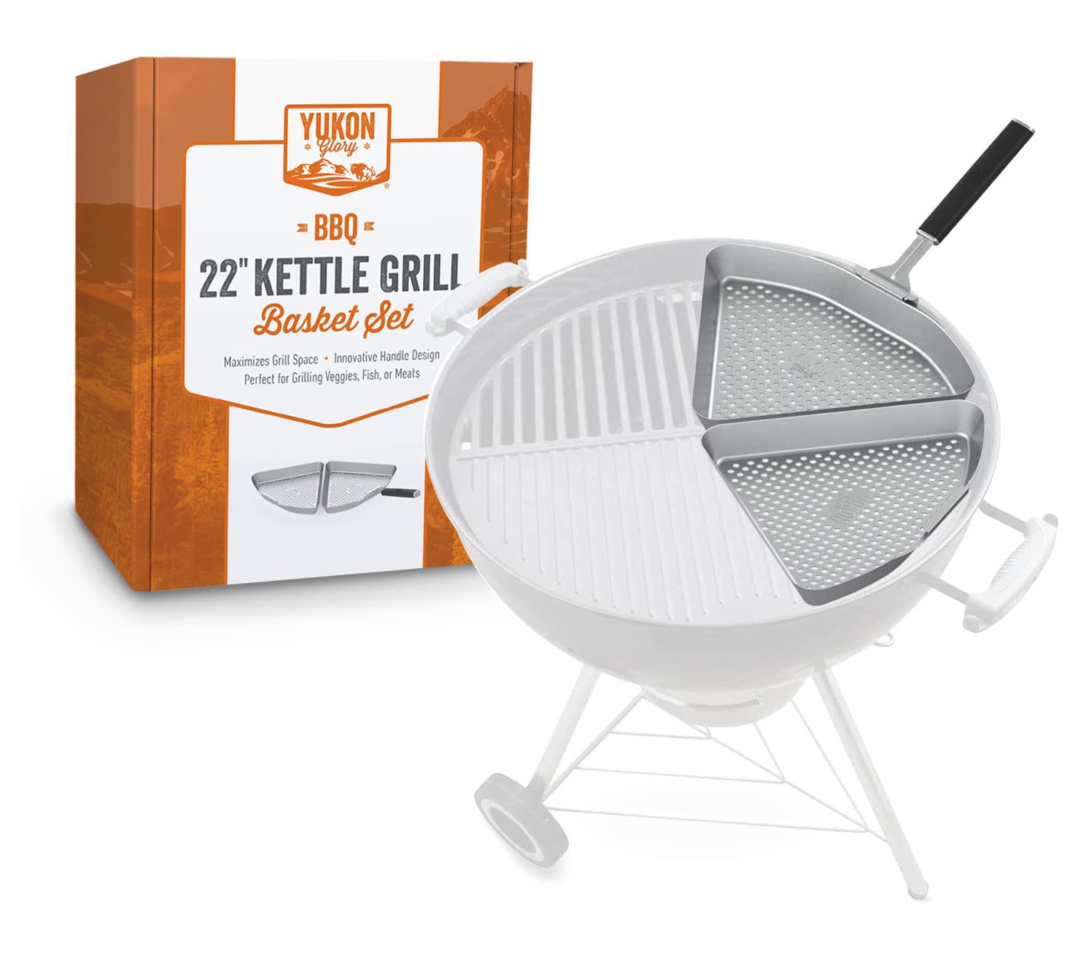 Yukon Glory Kettle Grill Basket Set 22