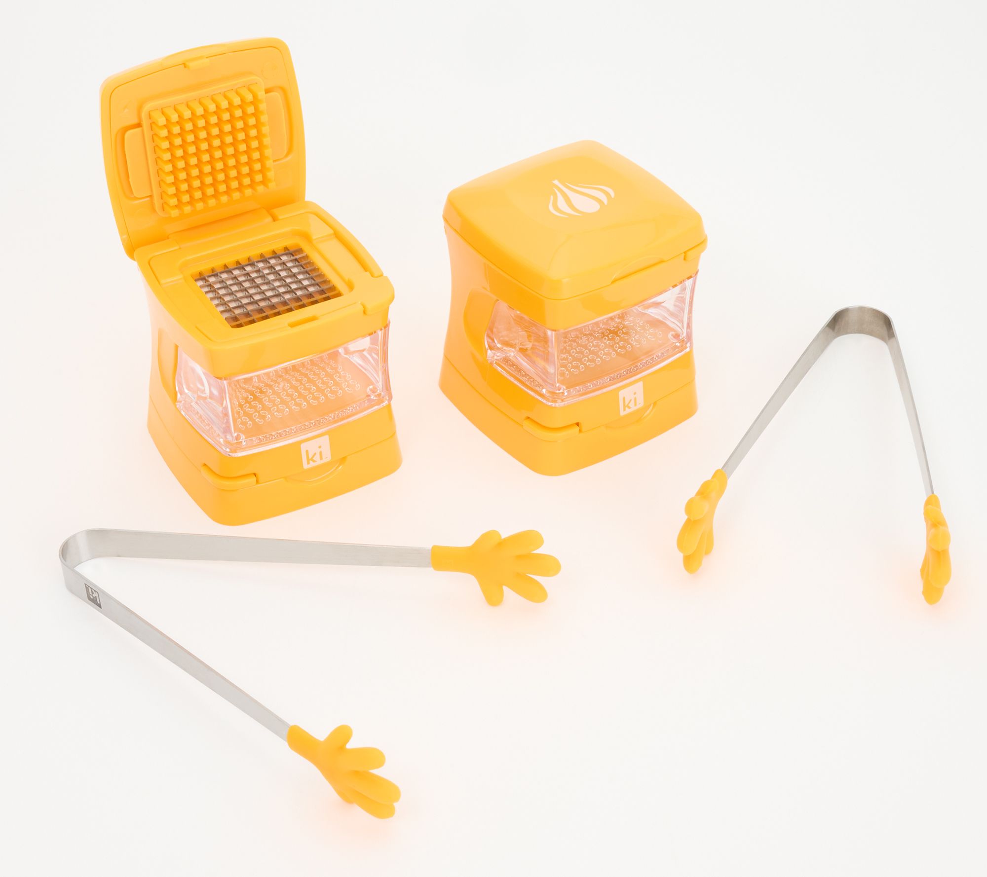 Kitchen Innovations Set of 2 Garlic Chopper w/ Mini Tongs