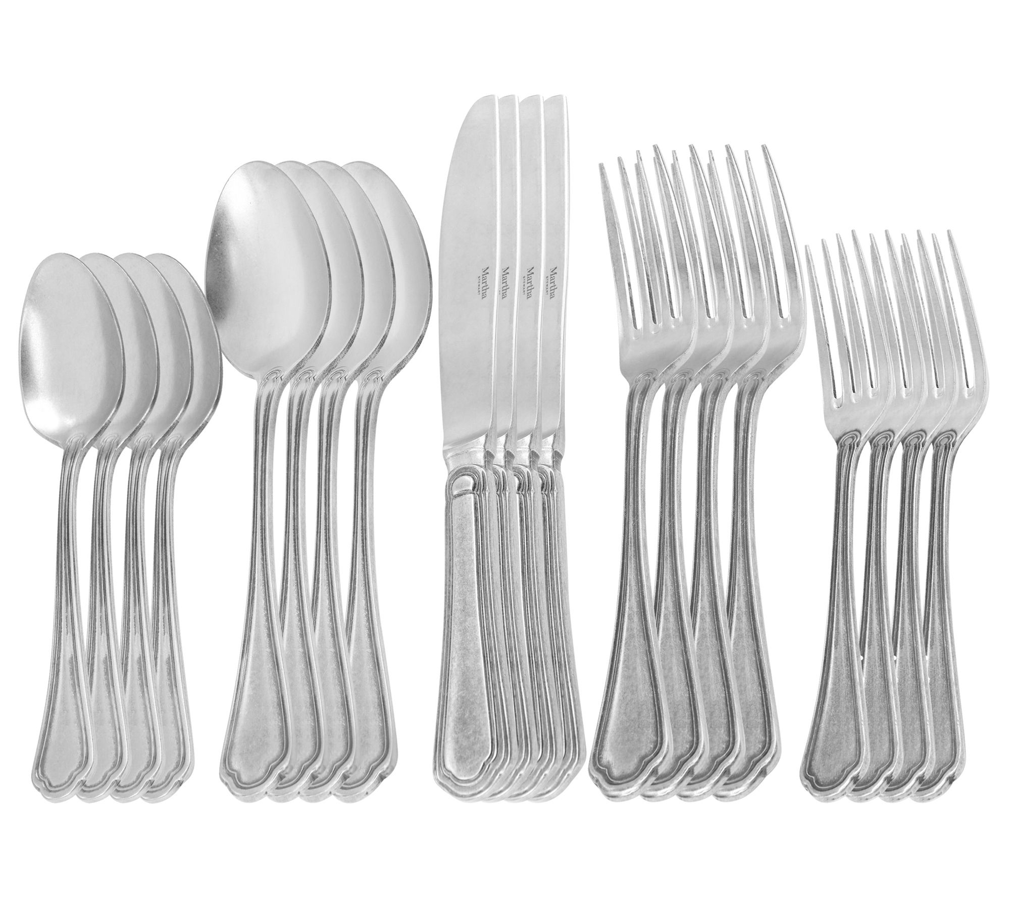 Oster 20 Piece Stainless Steel Flatware and Steak Knife Set