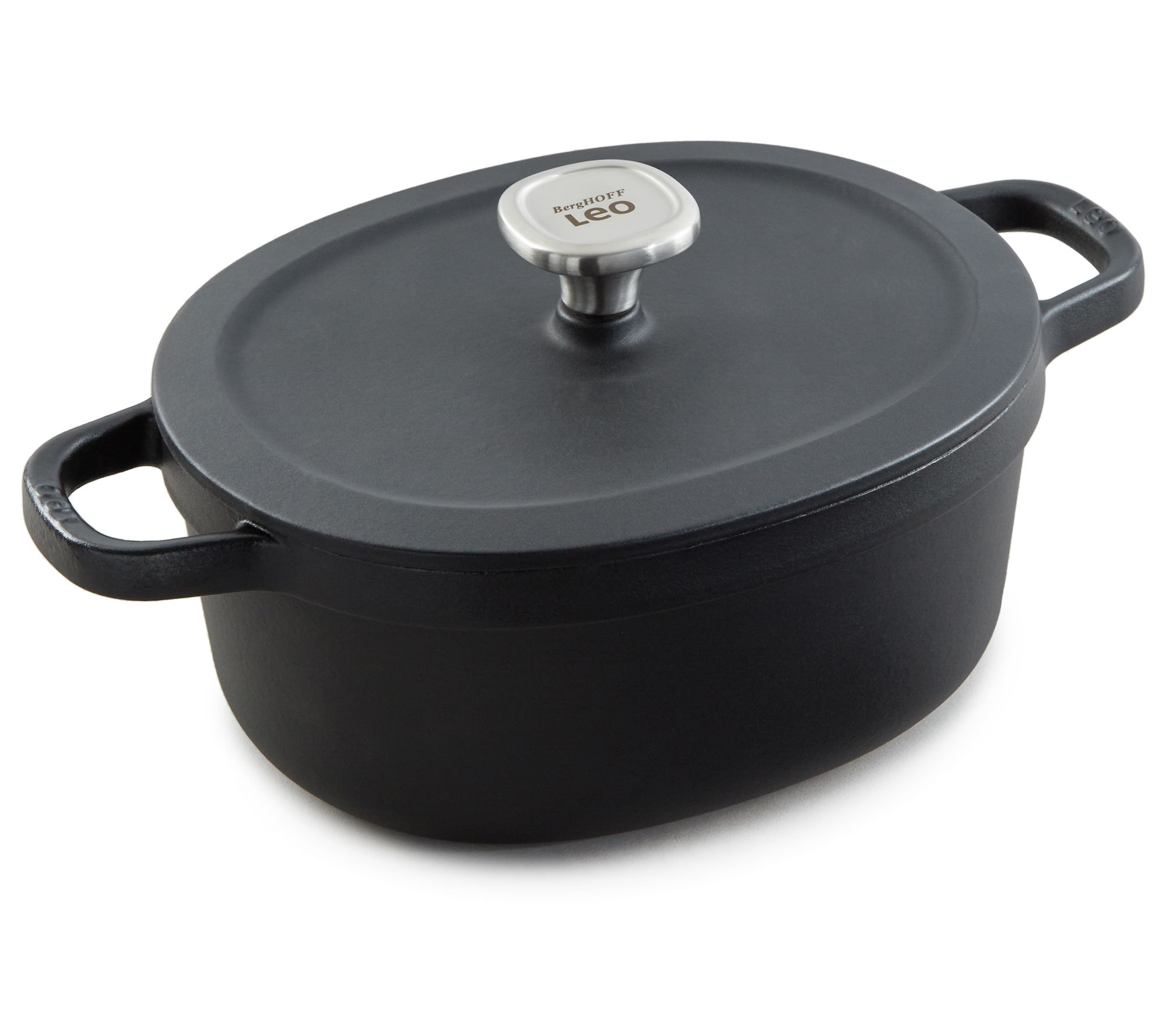 BergHOFF Graphite Enameled Cast Iron Oval Stockpot 10.75", 5qt