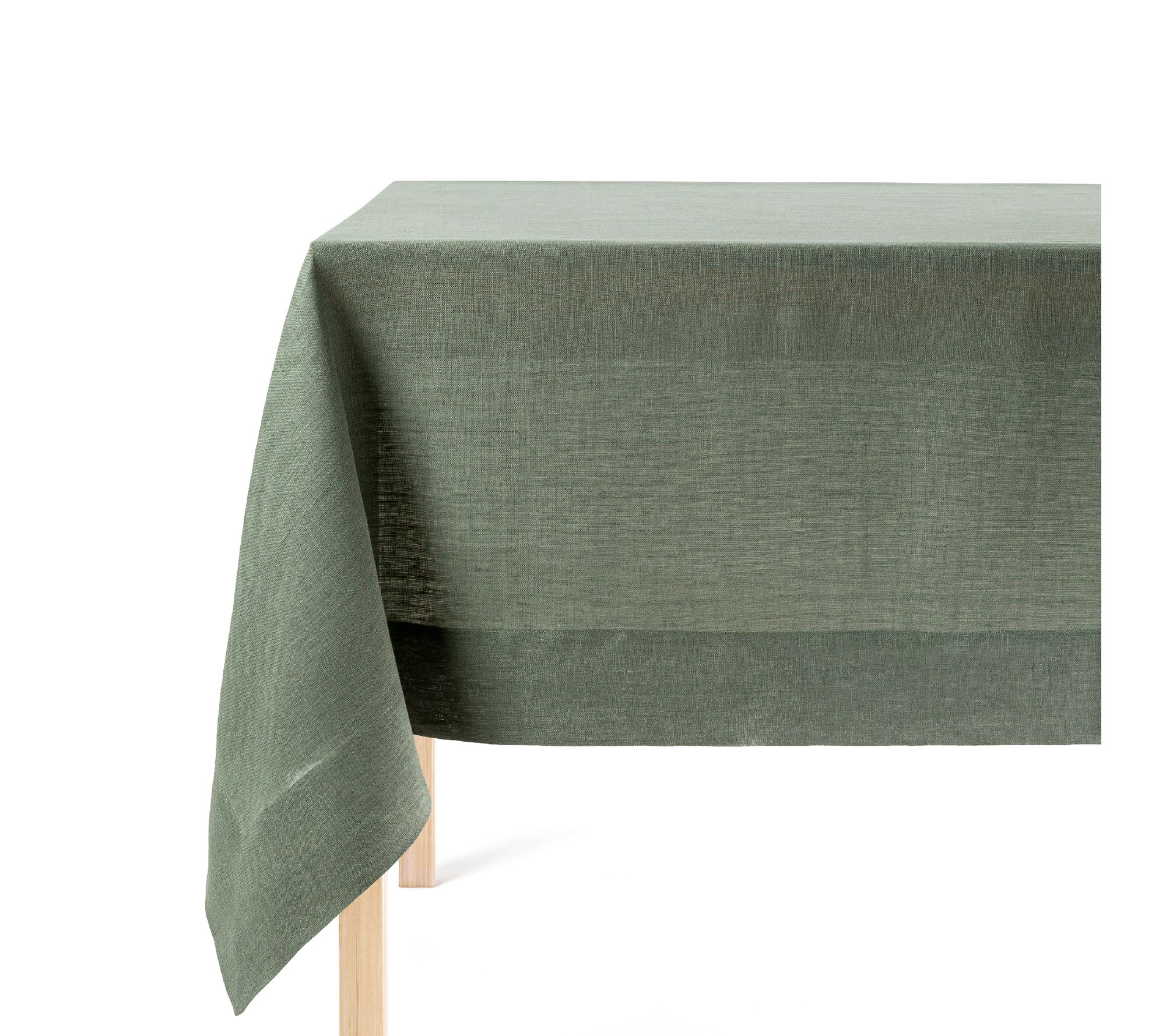 over&back 100%-Linen Woven Tablecloth - MachineWashable