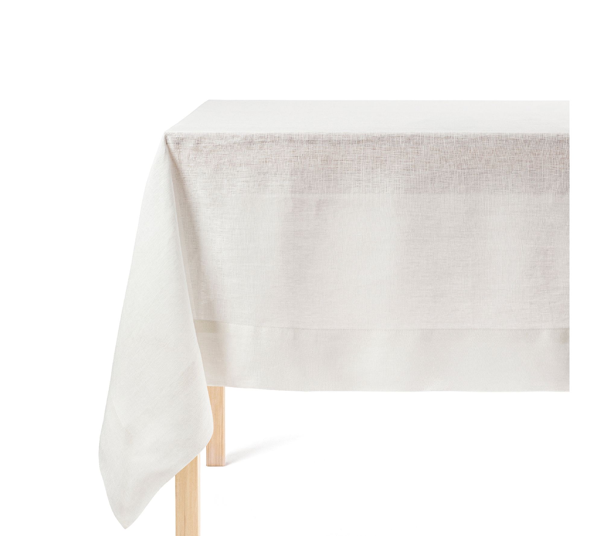 over&back 100%-Linen Woven Tablecloth - MachineWashable