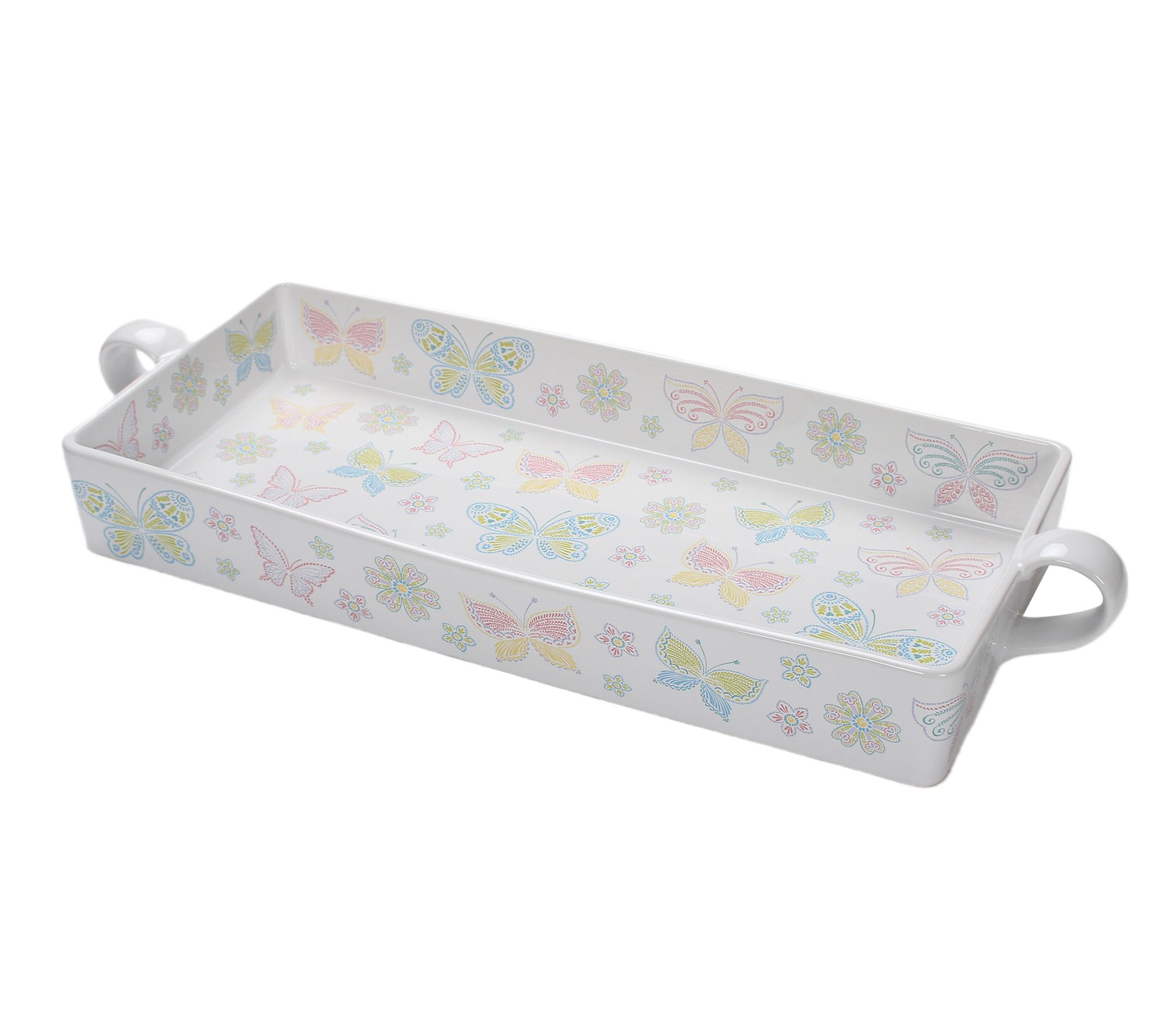 "As Is" Temp-tations Seasonal 18" Serving Tray w/ Wrap Handles
