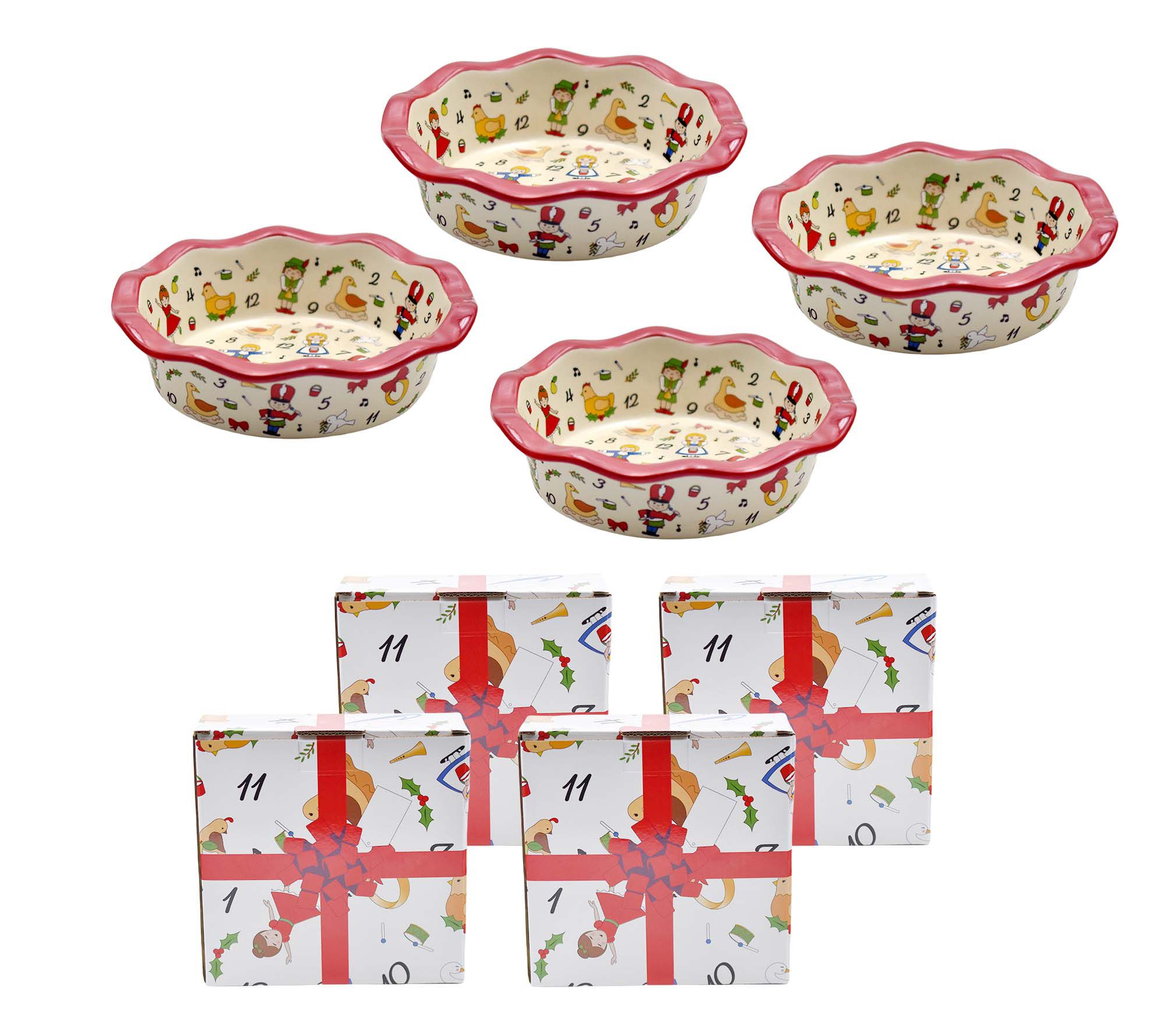 "As Is" Temp-tations Seasonal Set of 4 Mini Pie Plates