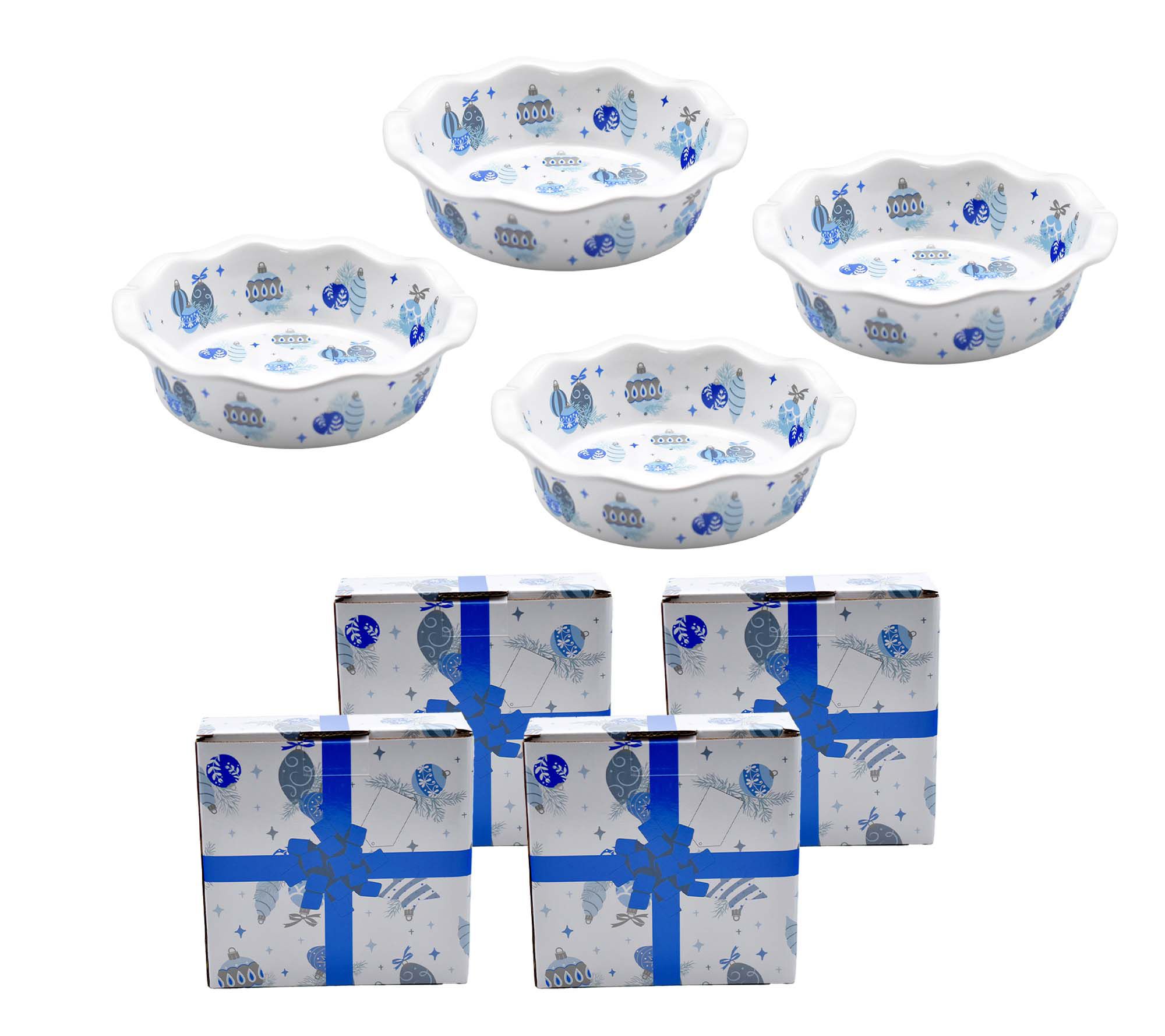 "As Is" Temp-tations Seasonal Set of 4 Mini Pie Plates