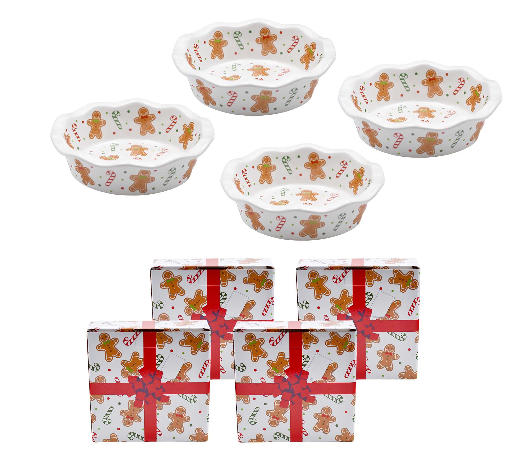 "As Is" Temp-tations Seasonal Set of 4 Mini Pie Plates