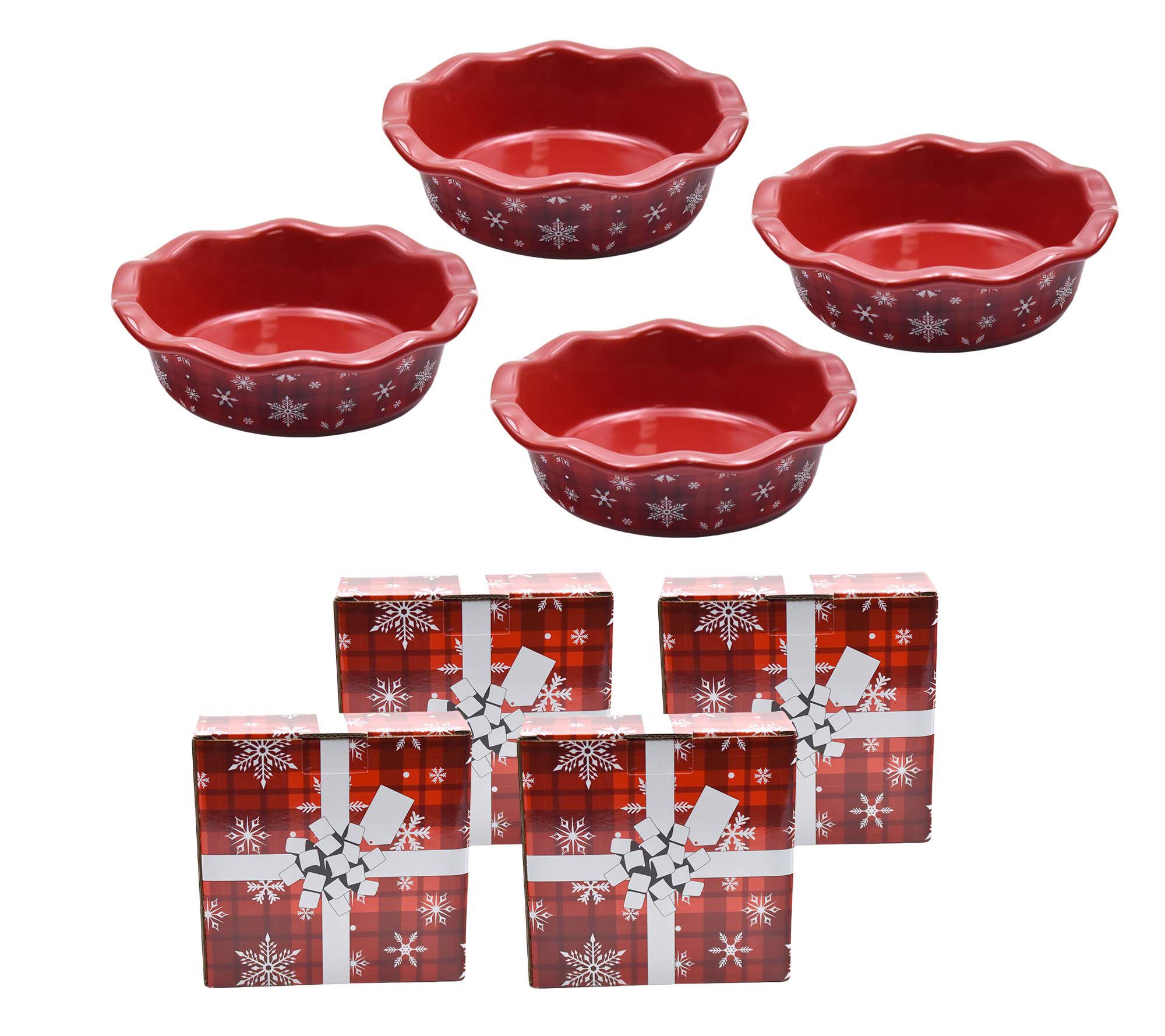 "As Is" Temp-tations Seasonal Set of 4 Mini Pie Plates