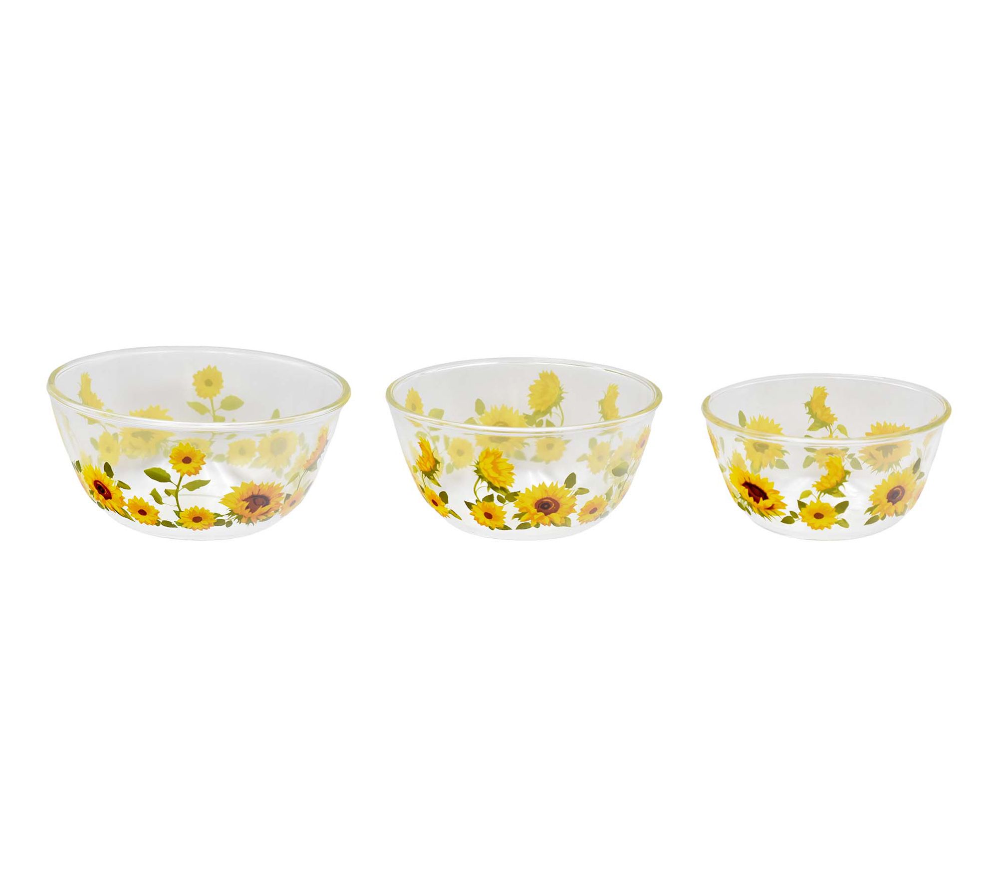 "As Is" Temp-tations Seasonal Set of 3 Glass Bowls