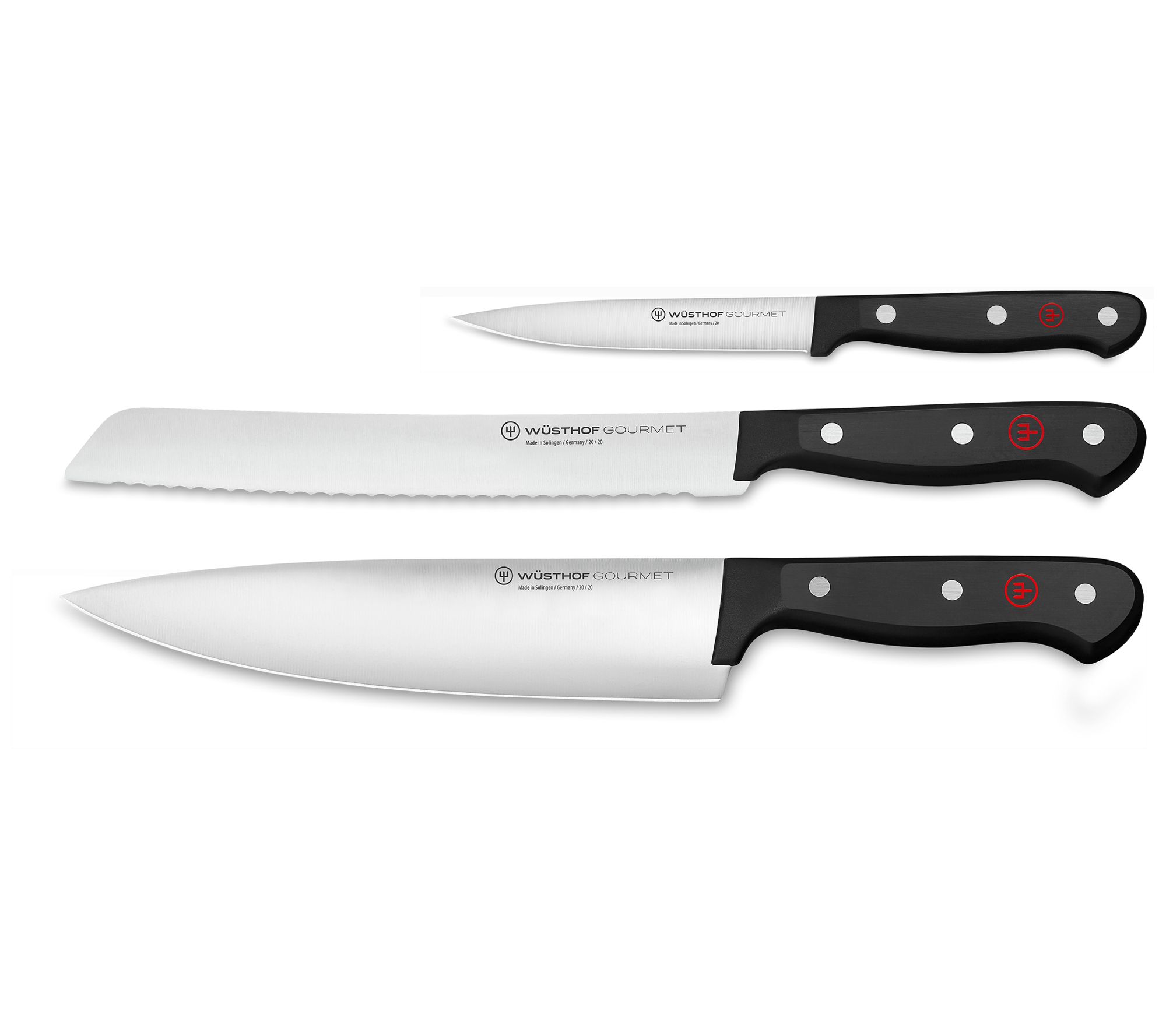 Brazilian Flame 10 in. Chef Picanha Stainless Steel Knife Set with Sharpener, Blue