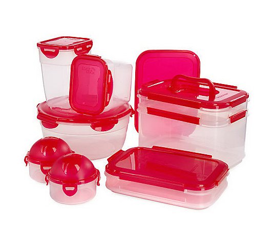 Lock & Lock 8-piece Pack, Stack & Go Set with Color Lids 