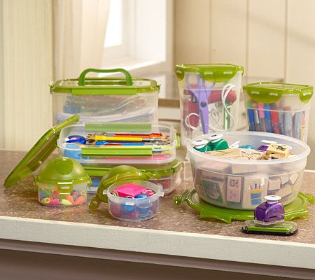 Lock & Lock 8-piece Pack, Stack & Go Set with Color Lids 