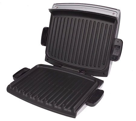 George Foreman Smokeless Contact Grill with Digital Smart Scale on QVC 